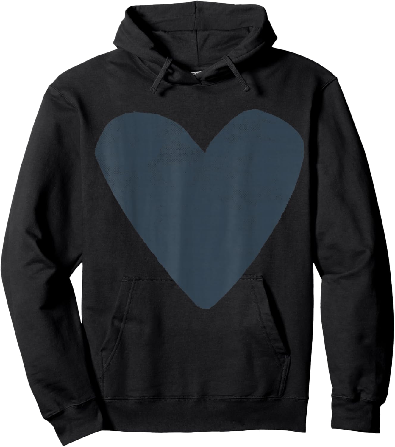 Cute Valentines Day Designer Heart Charcoal Grey Valentine Hoodie - Hoodie | Black