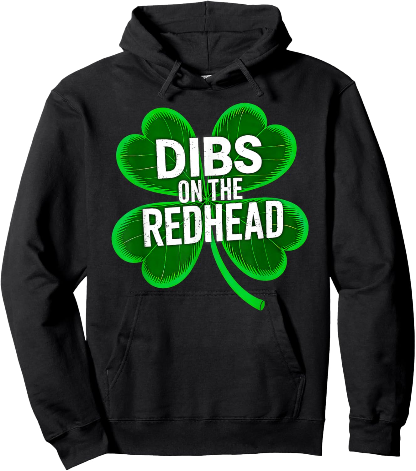Funny St Patricks Day Dibs On Redhead Saint Paddys Women Men Hoodie - Hoodie | Black