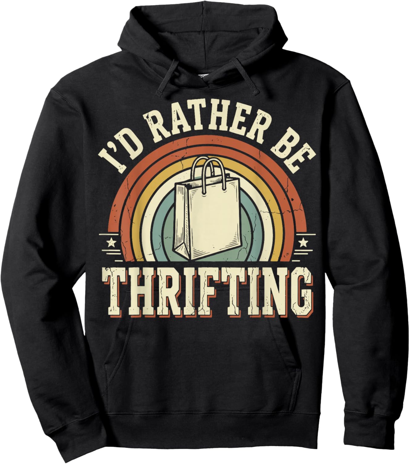 I'd Rather Be Thrifting Hoodie - Hoodie | Black