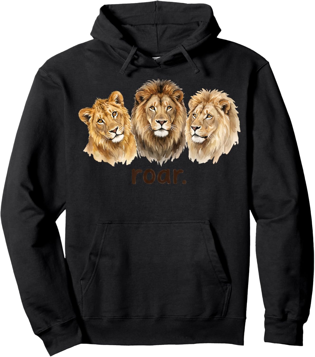 Lions Roar Funny Lion Lover Funny Roar Hoodie - Hoodie | Black