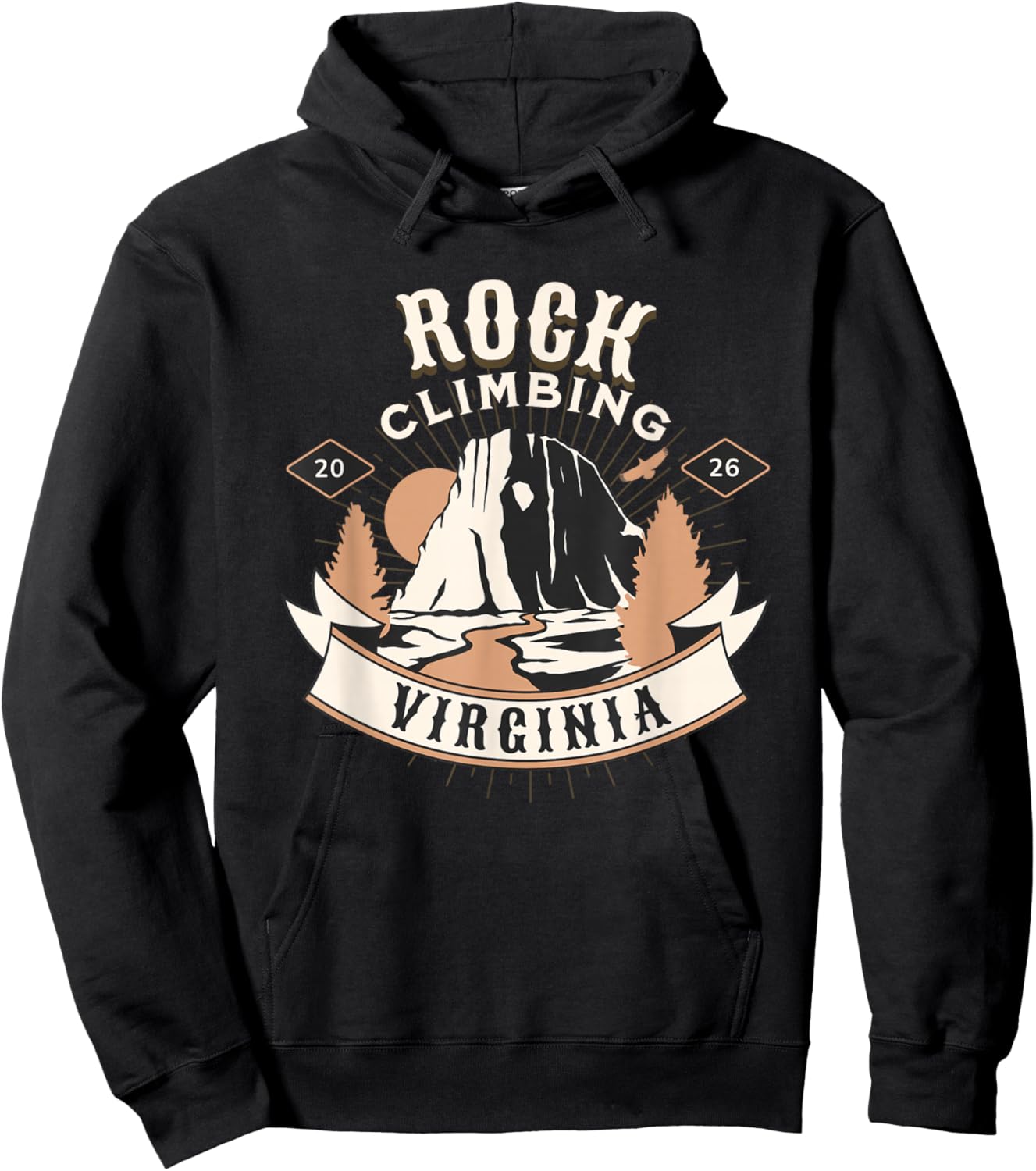 Rock Climbing Virginia Hoodie - Hoodie | Black