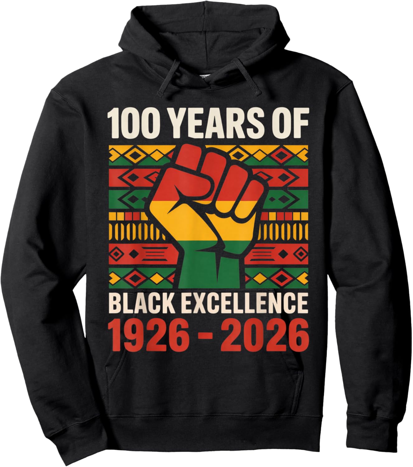 100 Years of Black Excellence History Month Centennial Hoodie - Hoodie | Black