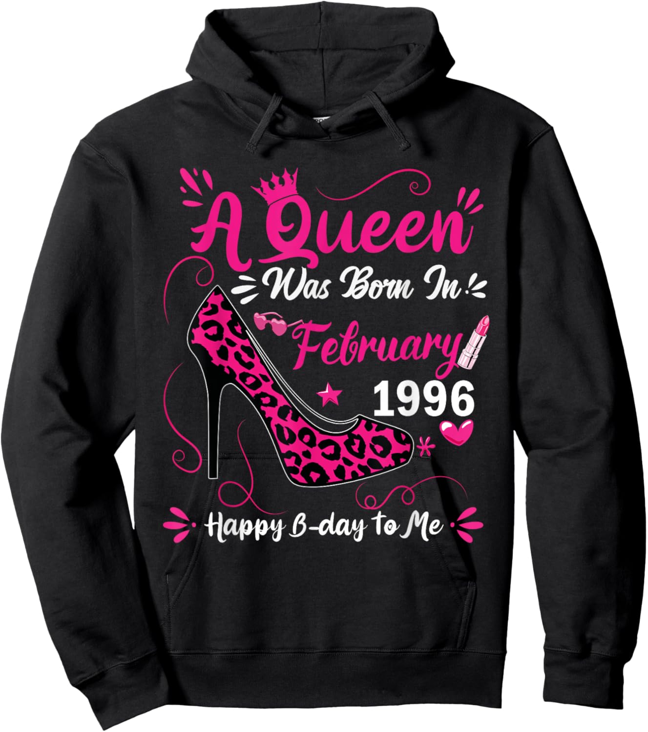 30th Birthday Legends were Born in February 1996 Hoodie - Hoodie | Black