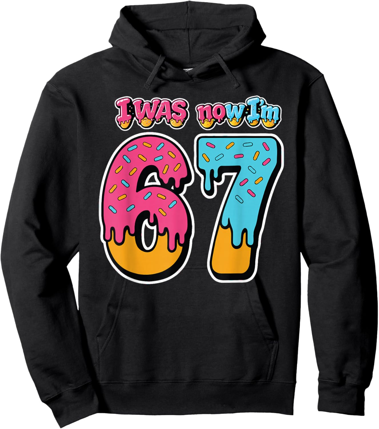 Blue I was 6 Now I'm 7 Birthday Boy Bday Hoodie - Hoodie | Black