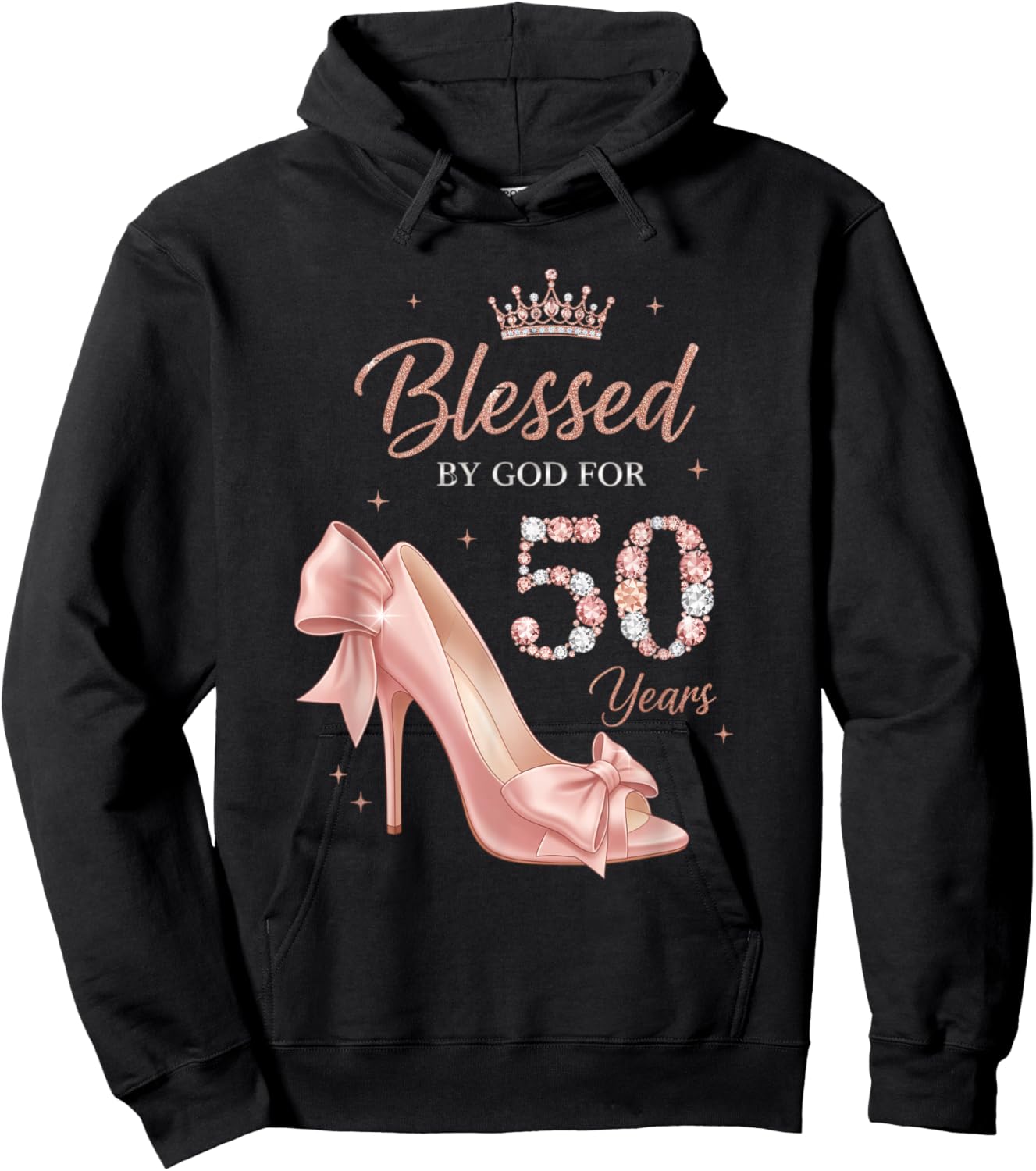 Christian Blessed by God for 50 Years - 50th Birthday Celebr Hoodie - Hoodie | Black