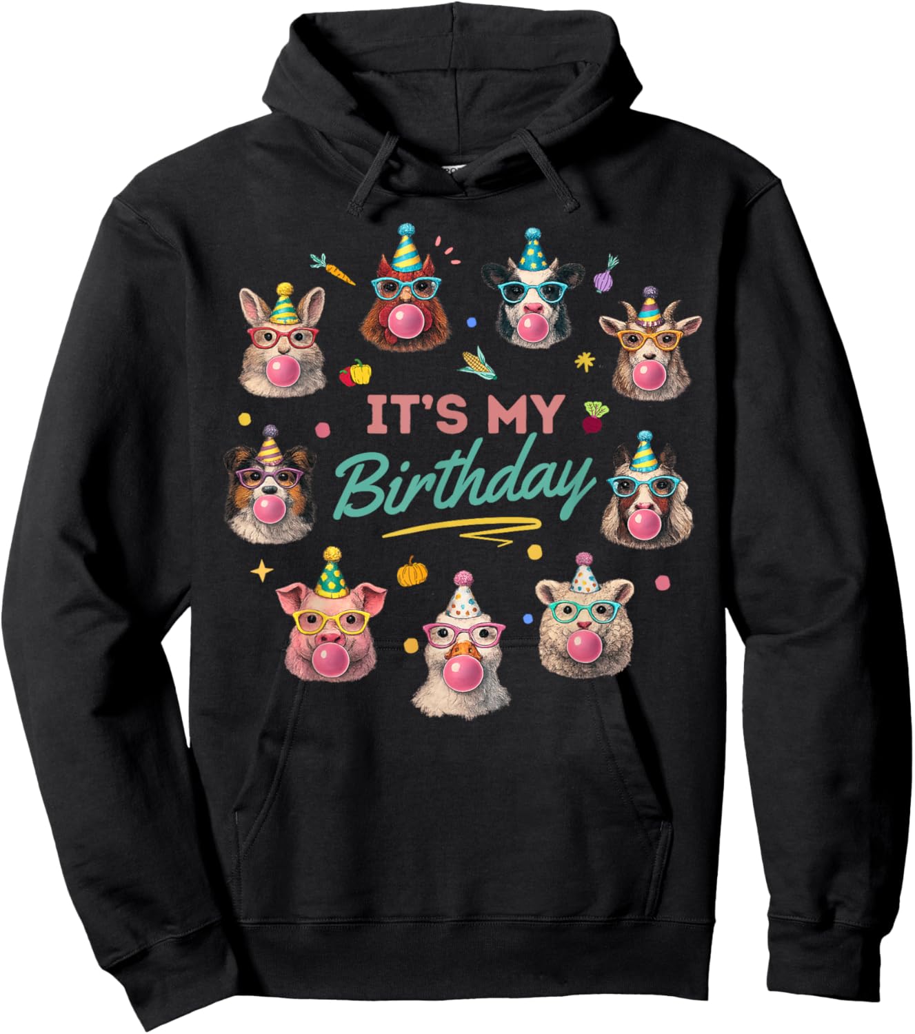 Birthday Farm Animal Hoodie - Hoodie | Black