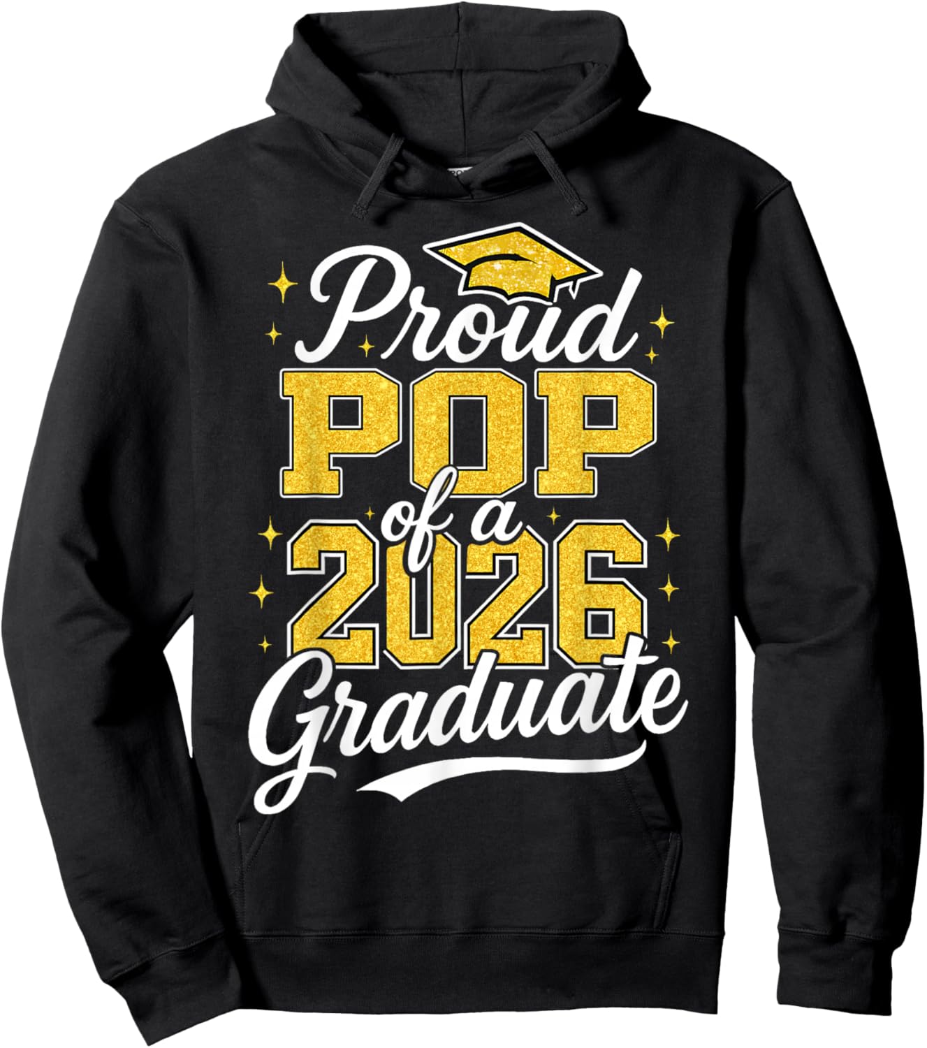 Proud Pop of A 2026 Graduate Class of 2026 Graduation Hoodie - Hoodie | Black