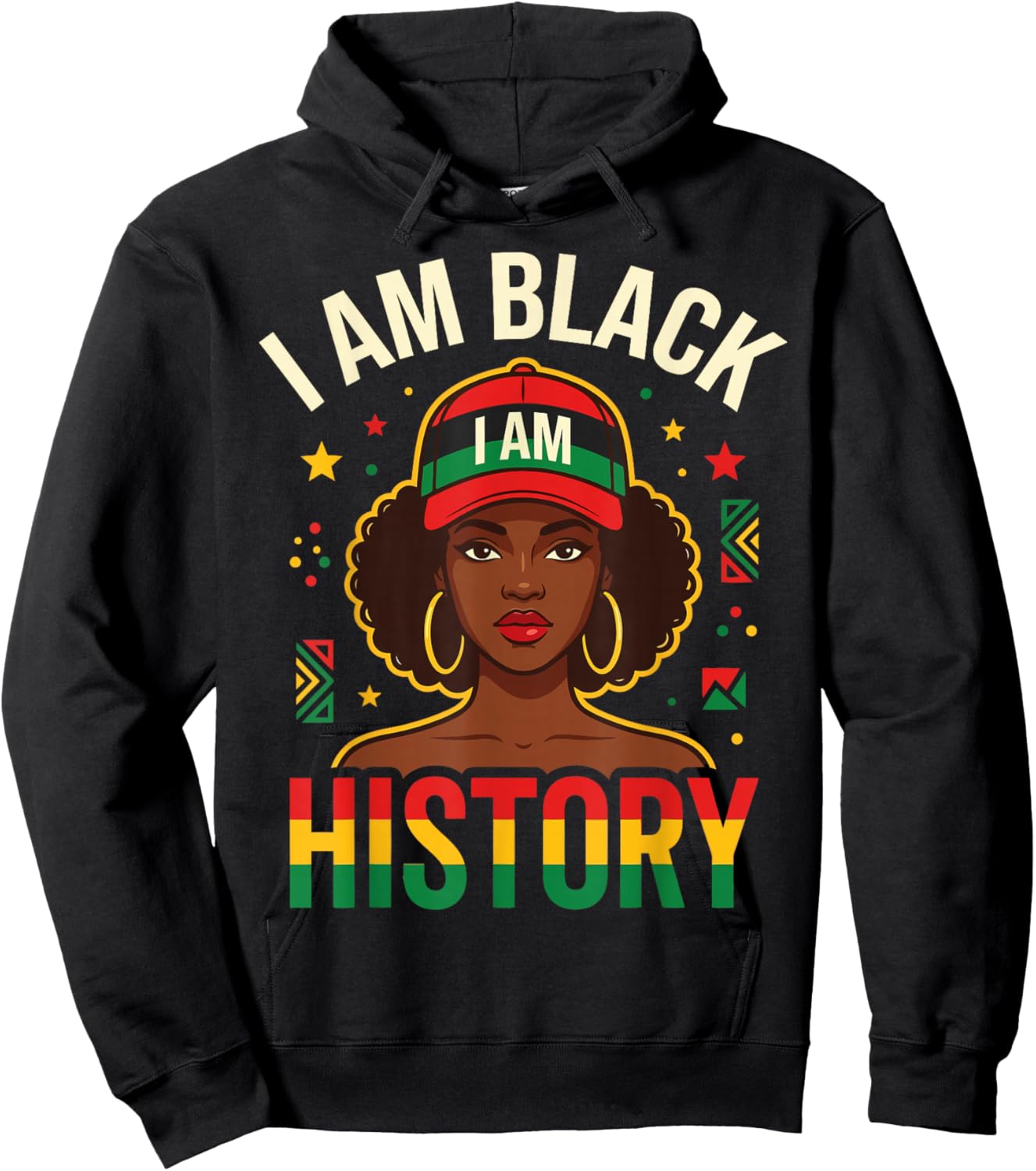 I Am Black History Women Girl Black History Month Juneteenth Hoodie - Hoodie | Black