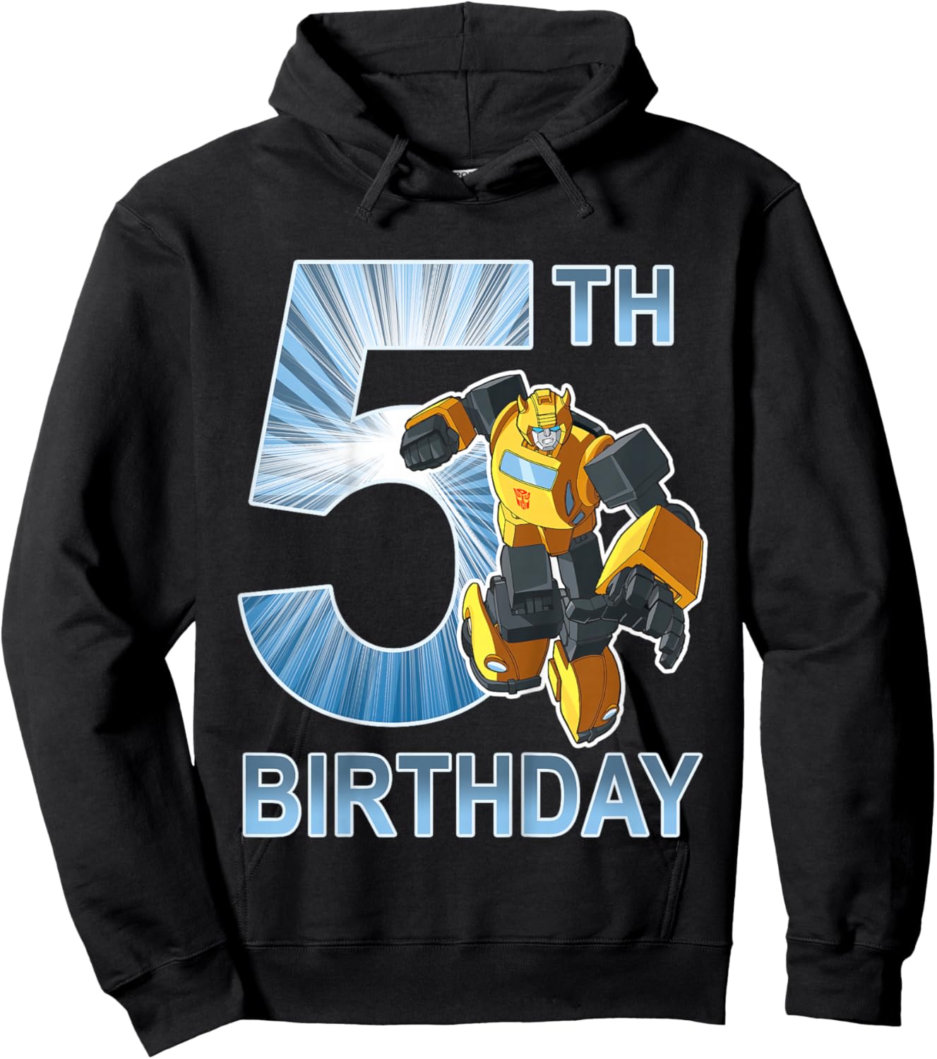 Transformers Bumblebee 5th Birthday Vintage Hoodie - Hoodie | Black