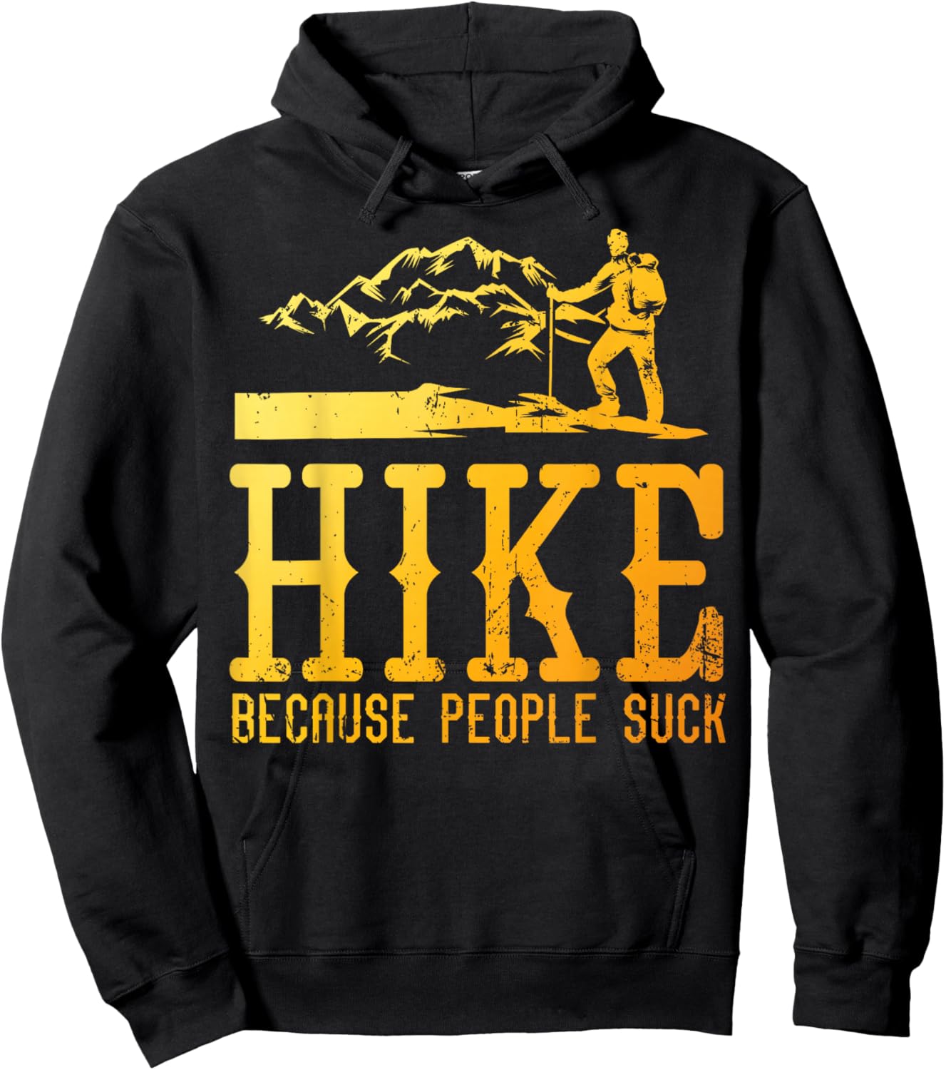 Best Hiking Art Women Outdoor Hike Hiker Gag Hiking Hoodie - Hoodie | Black