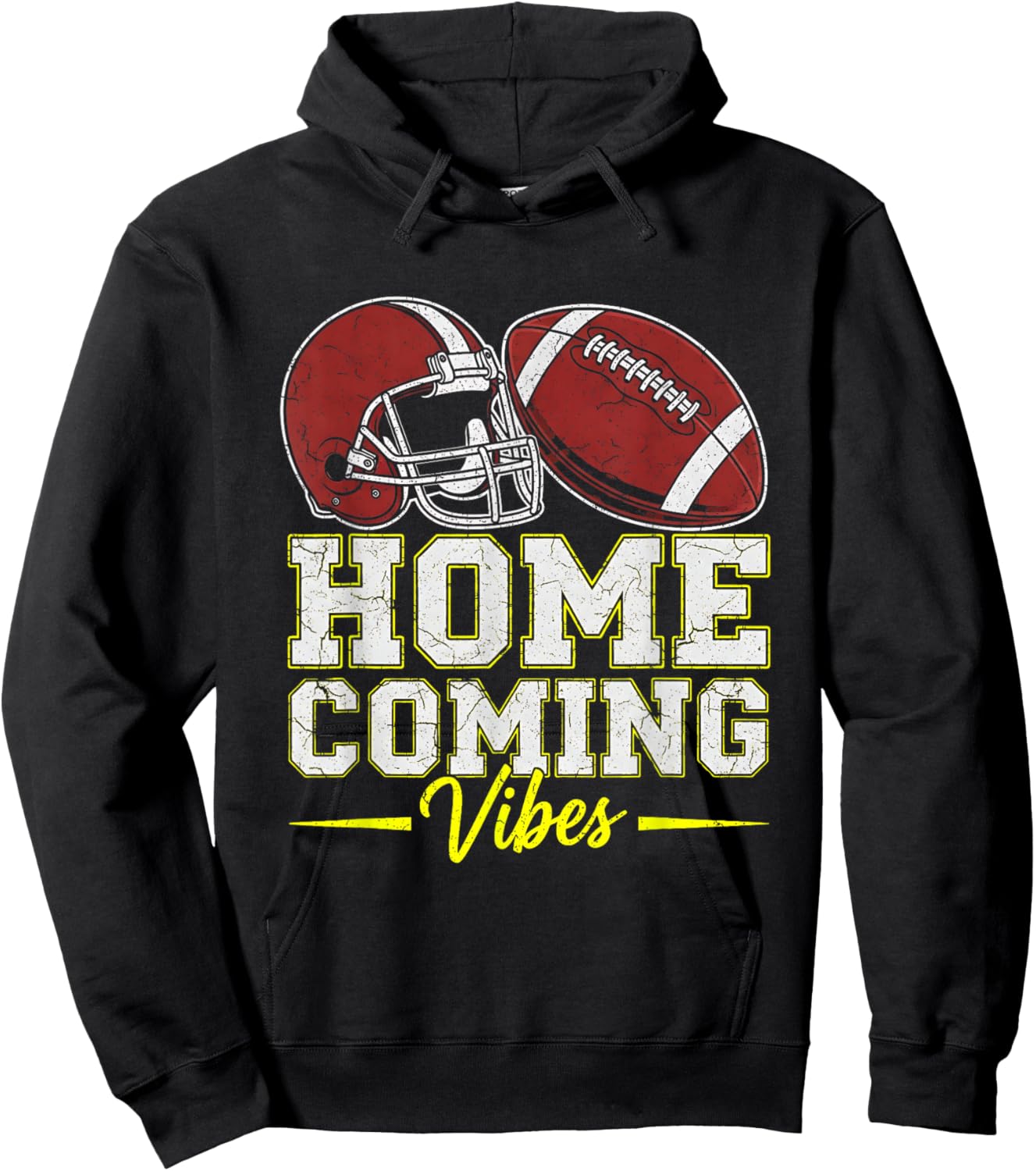 Homecoming Vibes for Teens Football Game Outfits Day School Hoodie - Hoodie | Black