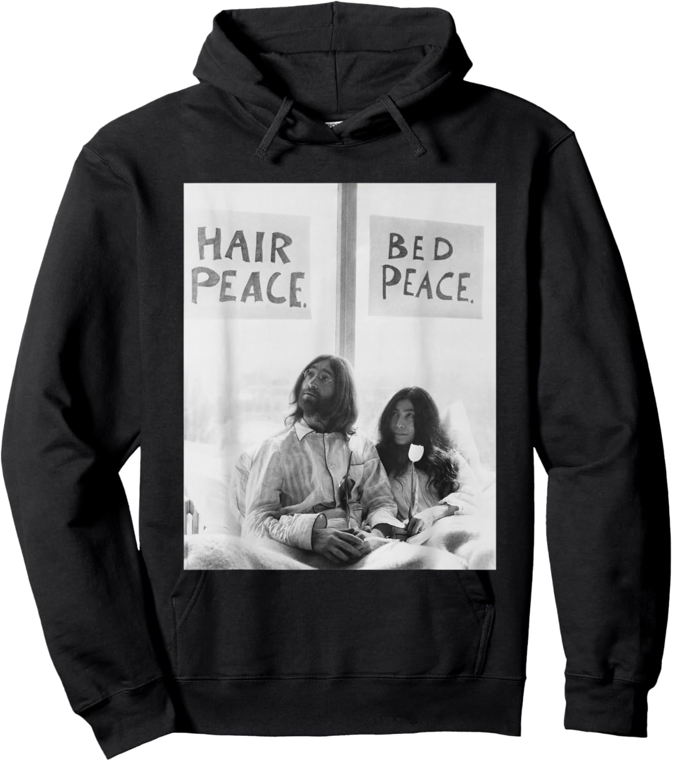 John Lennon Yoko ONO The Beatles Anti-War Bed-in 1969 Hoodie - Hoodie | Black