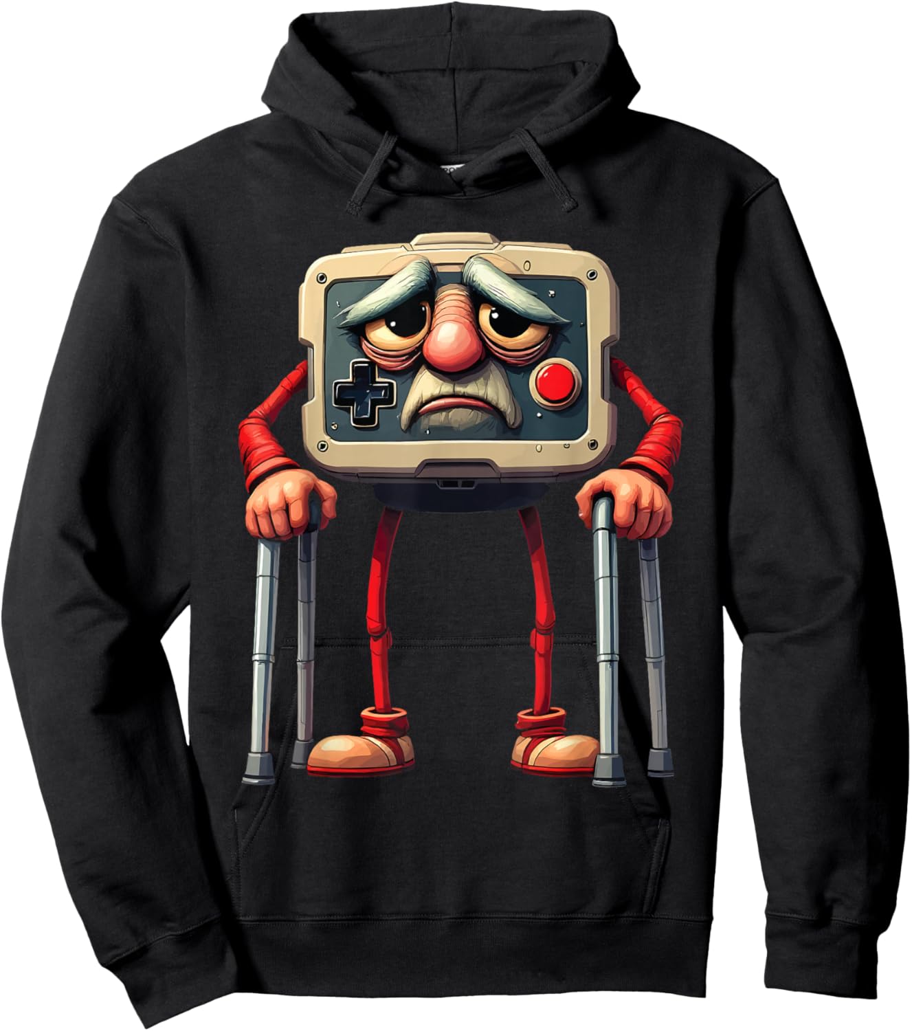 Funny Old Gamer Gaming Retro 80s 90s Video Game Old Gamer Hoodie - Hoodie | Black