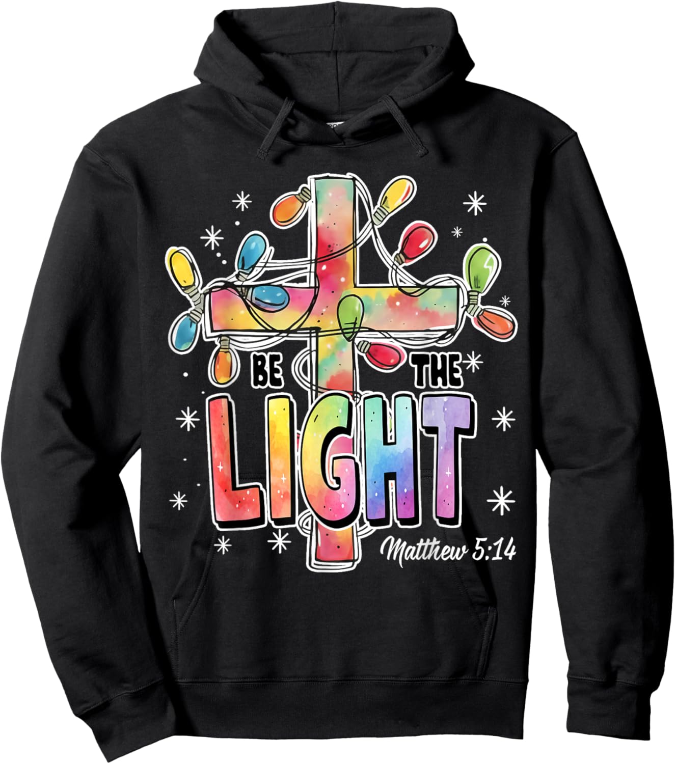 Be The Light Christian Christmas Hoodie - Hoodie | Black