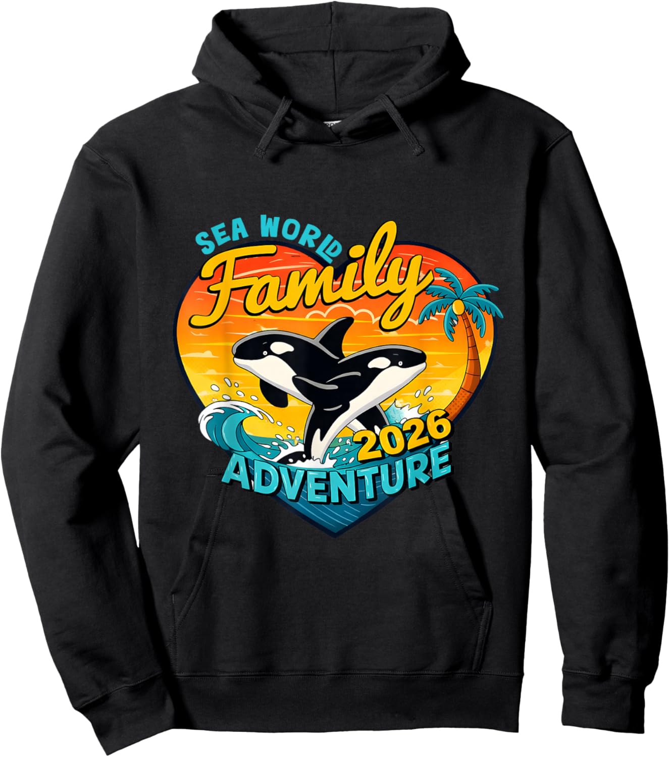 Sunset Ocean Hoodie - Hoodie | Black