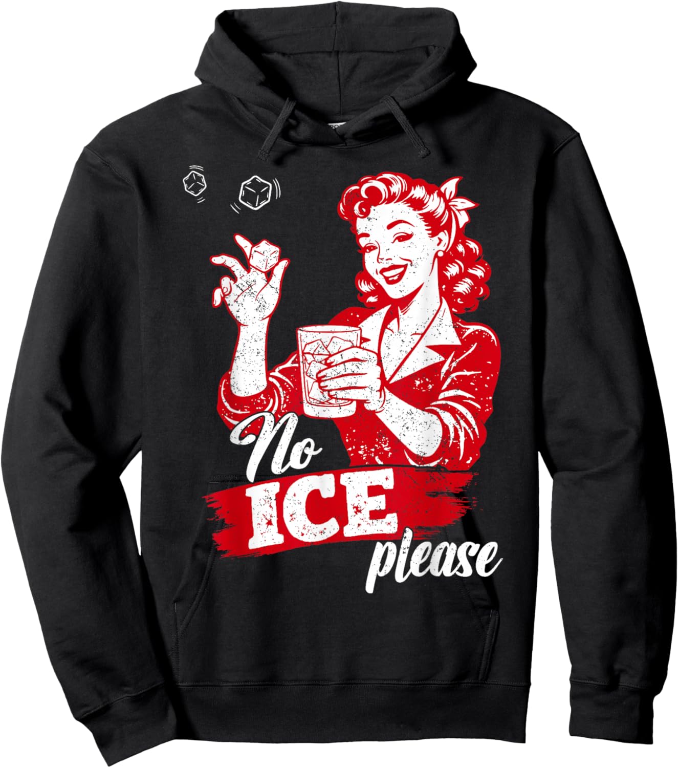 Funny No Ice Please Meme Hoodie - Hoodie | Black