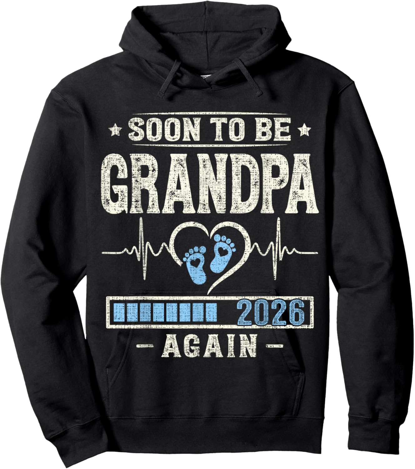 Soon to Be Grandpa Again 2026 Pregnancy Expecting Baby Funny Hoodie - Hoodie | Black