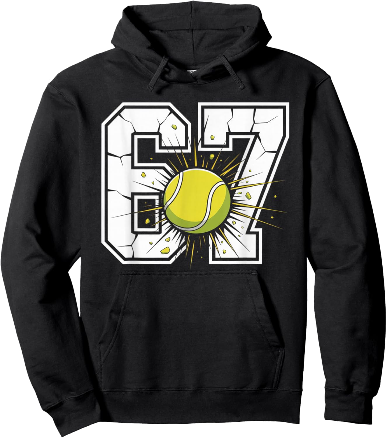 67 Tennis 6 7 Meme Six Seven Sports Kids Men Women Hoodie - Hoodie | Black