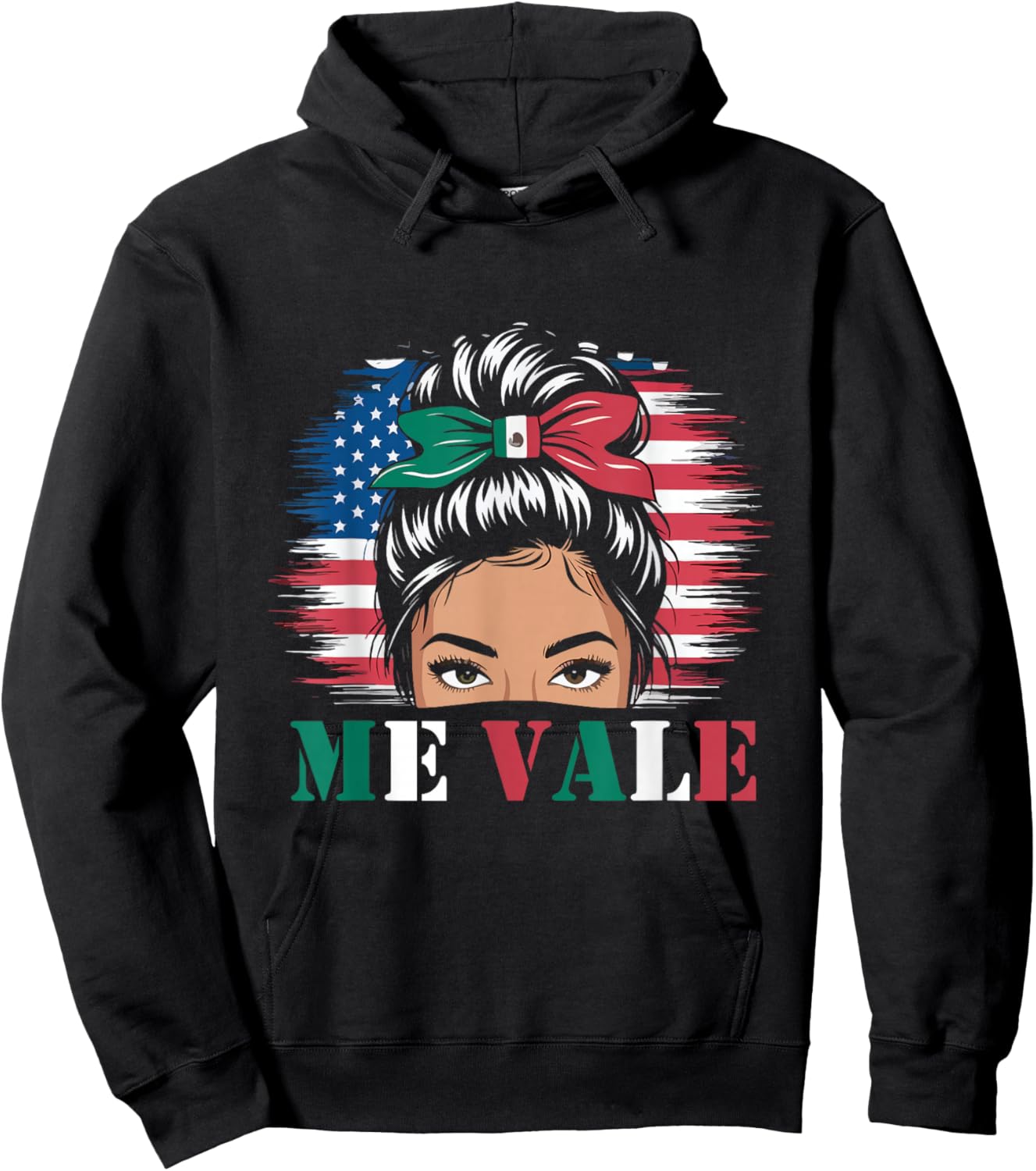 Me Vale Mexican Flag Latino Spanish Slang Hoodie - Hoodie | Black