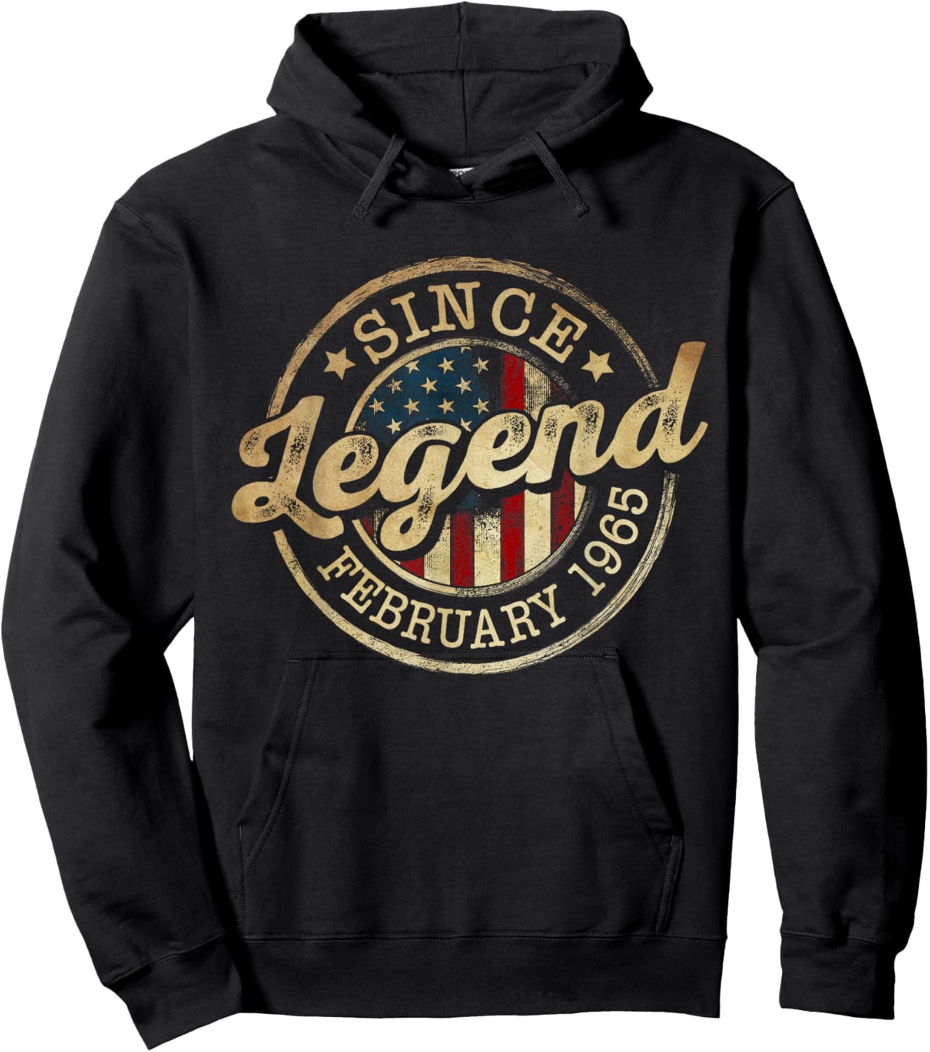 Legend Since February 1965 Vintage 61st Birthday Classic Hoodie - Hoodie | Black