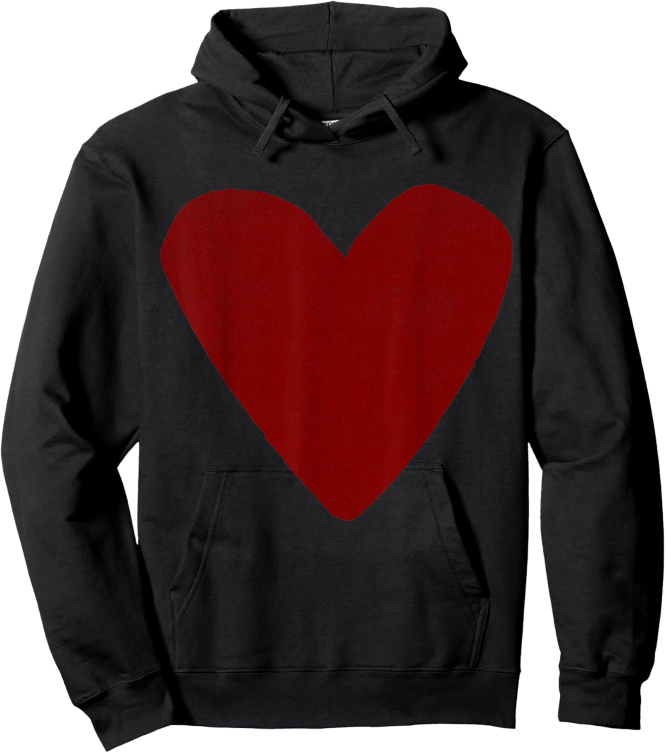 Boho Tops Valentines Day Cute Girls Maroon Heart Hoodie - Hoodie | Black