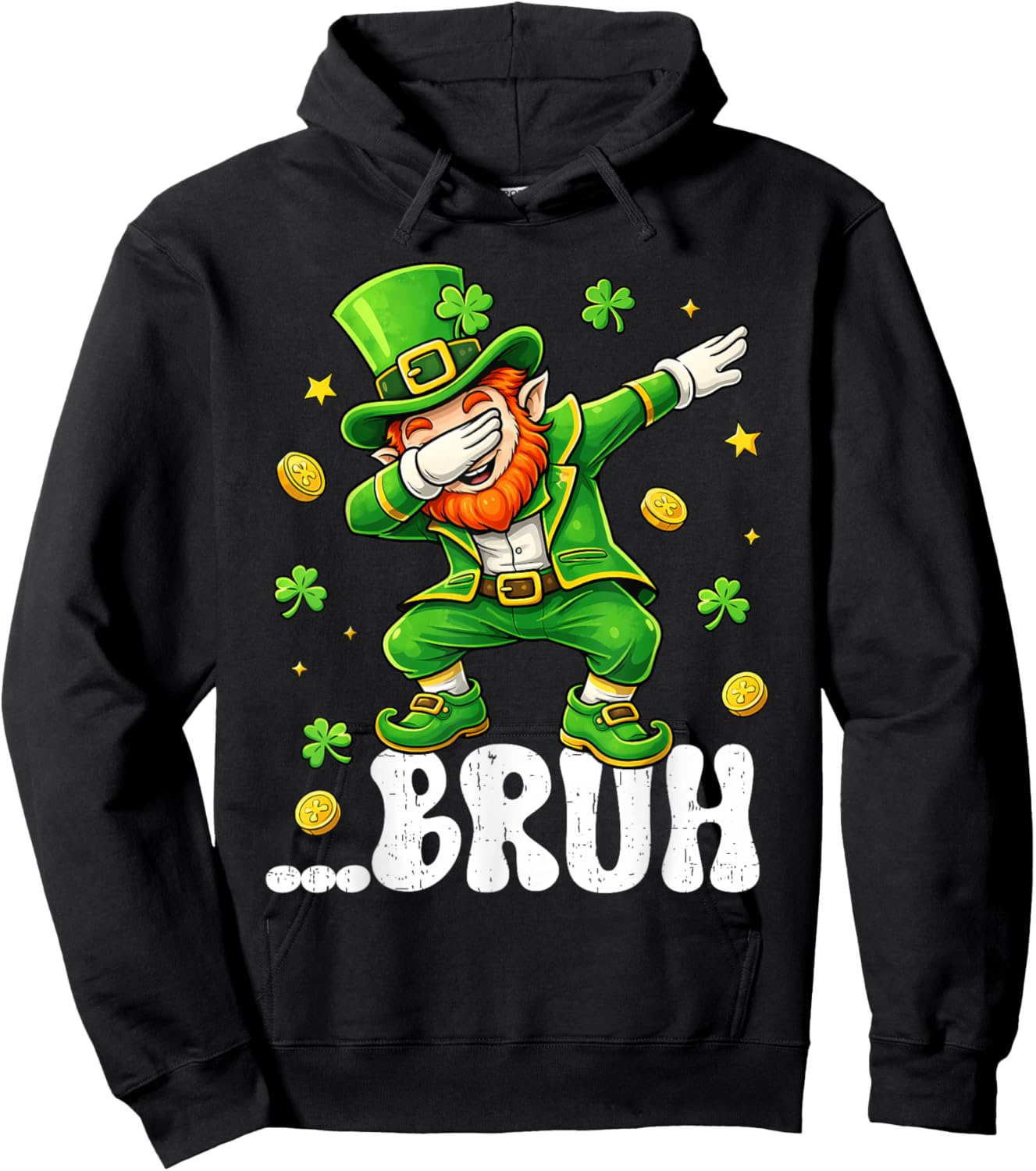 Dabbing Leprechaun St Patrick's Day Boys Girls Dab Dance Hoodie - Hoodie | Black