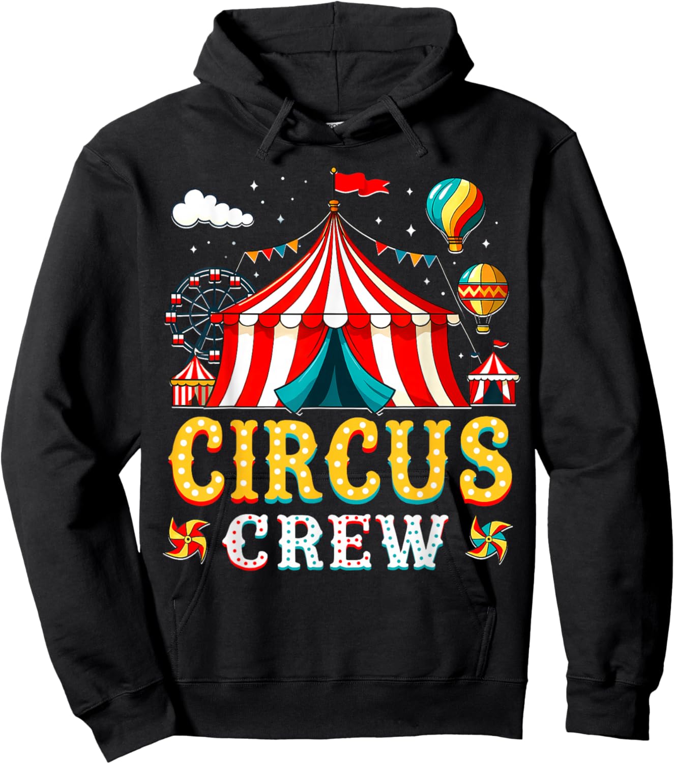 Circus Staff Event Costume Carnival Staff Crew Tent Party Hoodie - Hoodie | Black