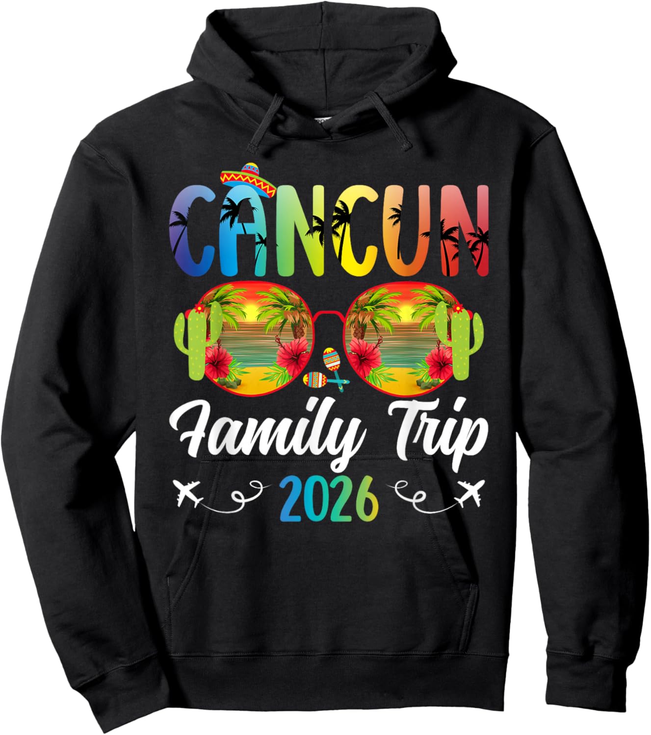 Cancun Family Trip 2026 Vacation Cancun Family Travel Hoodie - Hoodie | Black