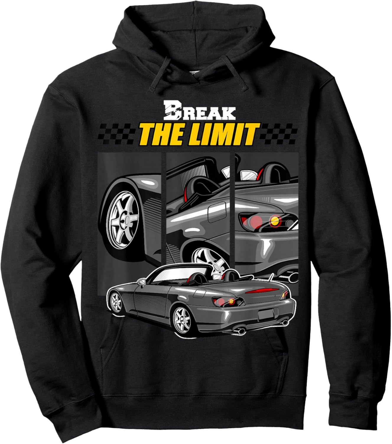 S2000 JDM Graphic Retro Tuner Car Drift Racing Hoodie - Hoodie | Black