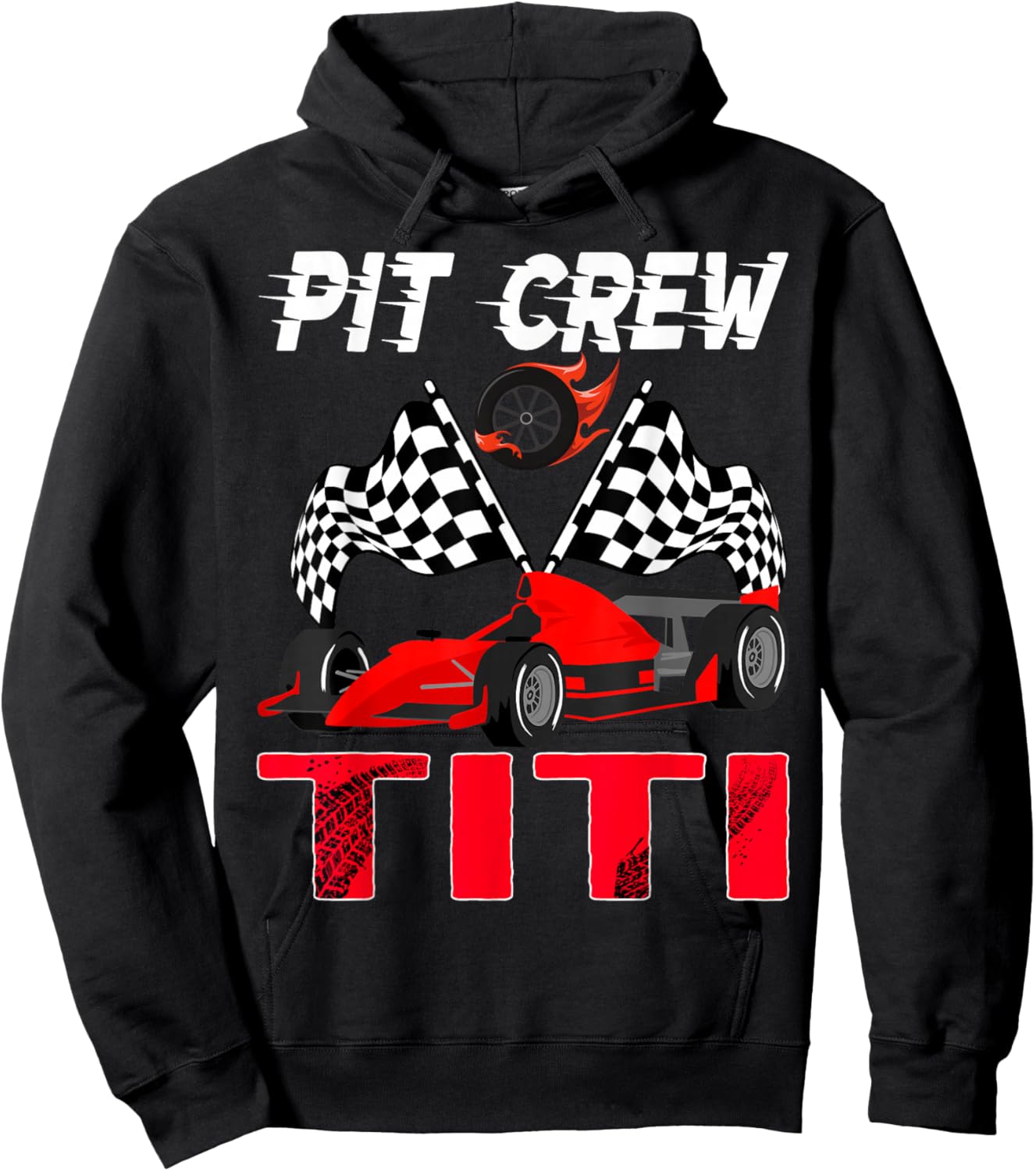 Pit Crew Titi Race Car Birthday Boy Racing Car Hoodie - Hoodie | Black