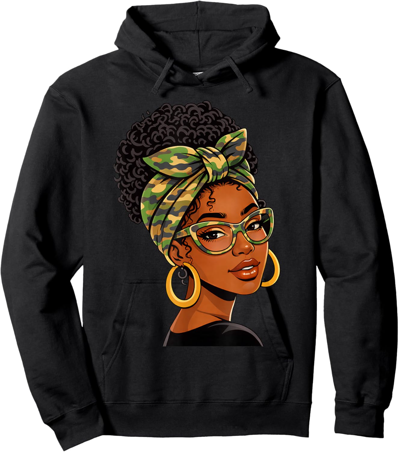 Women Black History Melanin Afro African Black Girl Queen Hoodie - Hoodie | Black