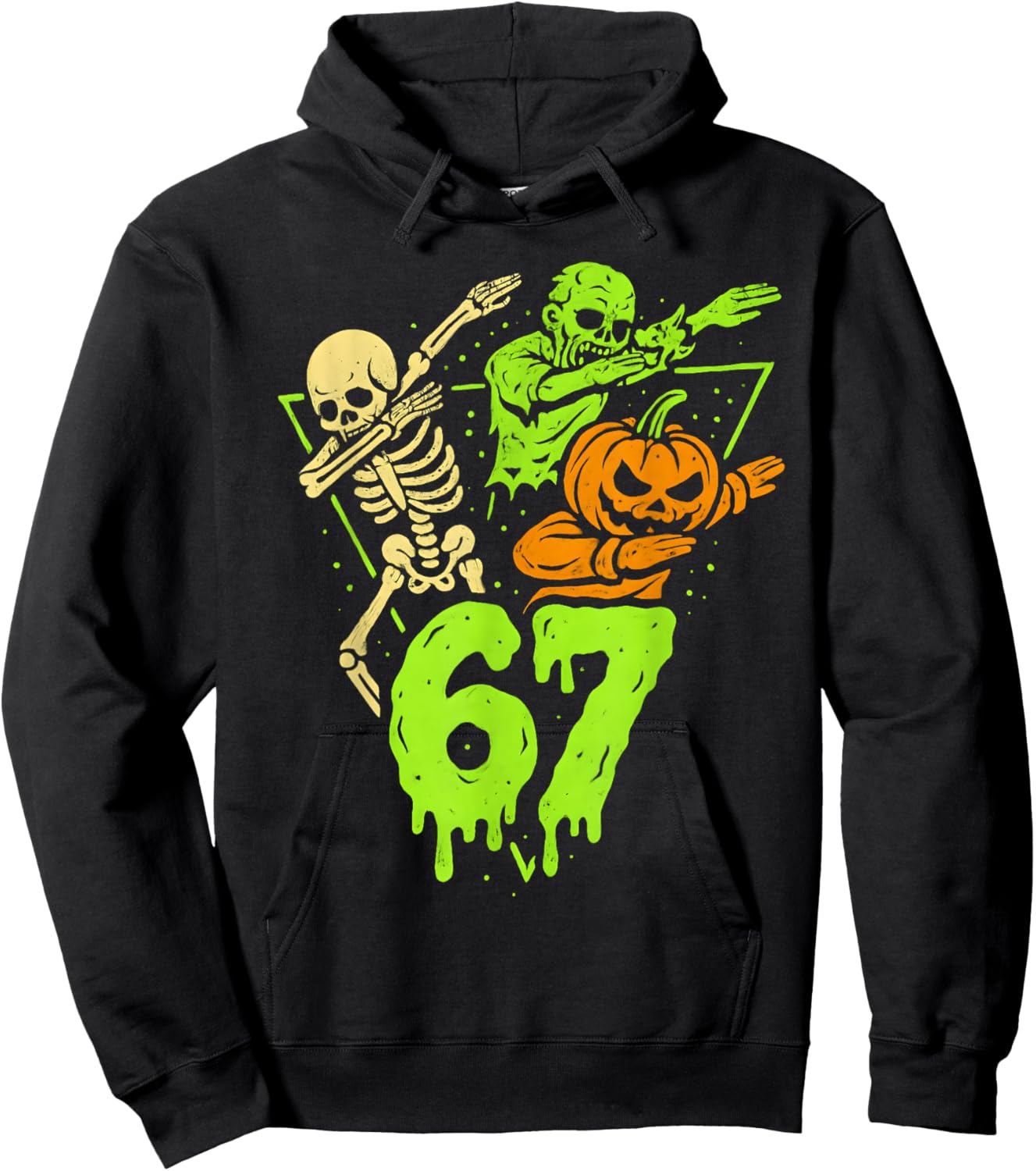 67 Halloween 6 7 Meme Gen Alpha Slang Six Seven Boys Kids Hoodie - Hoodie | Black