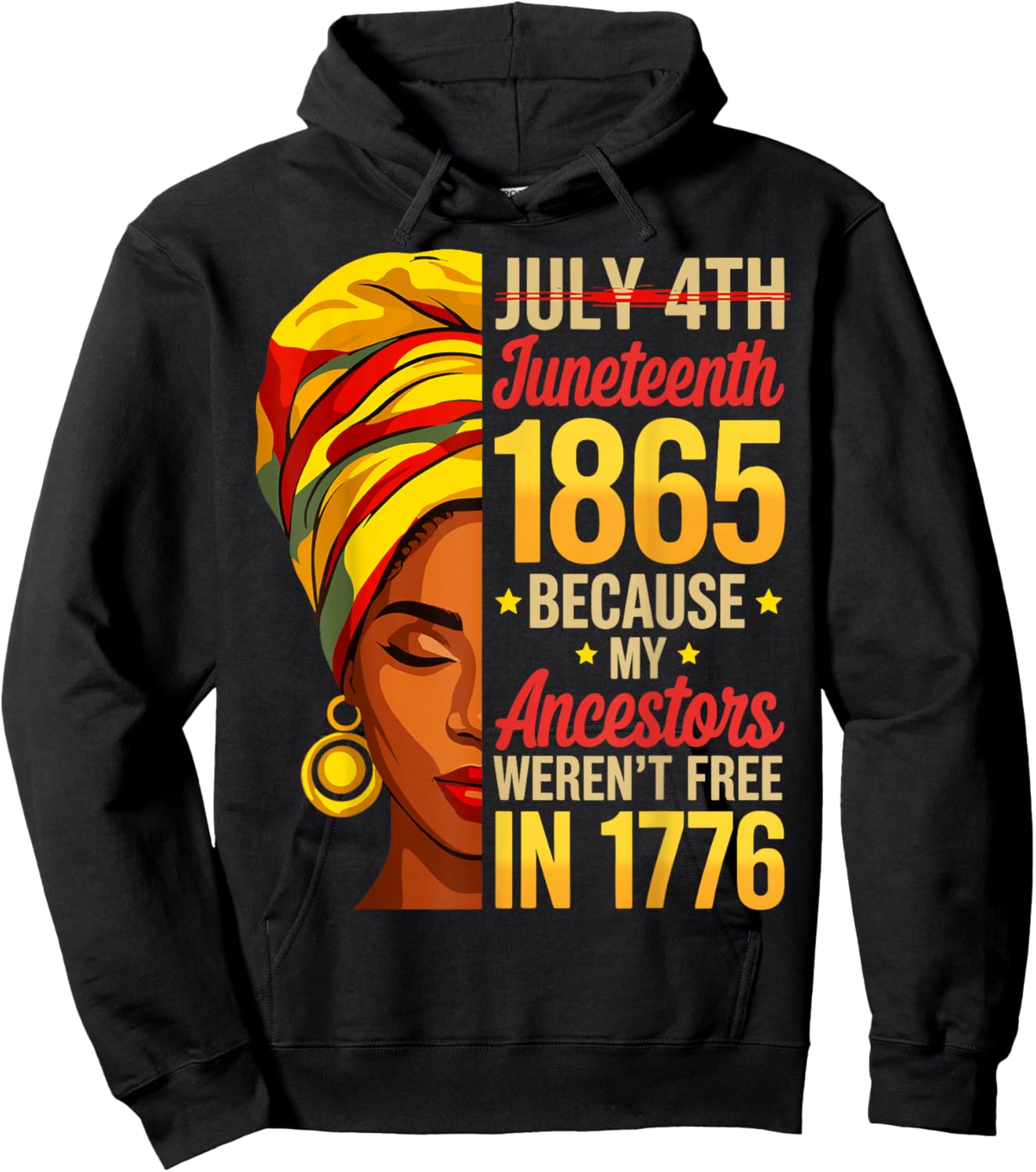 Juneteenth 1865 African American Women Black History Month Hoodie - Hoodie | Black