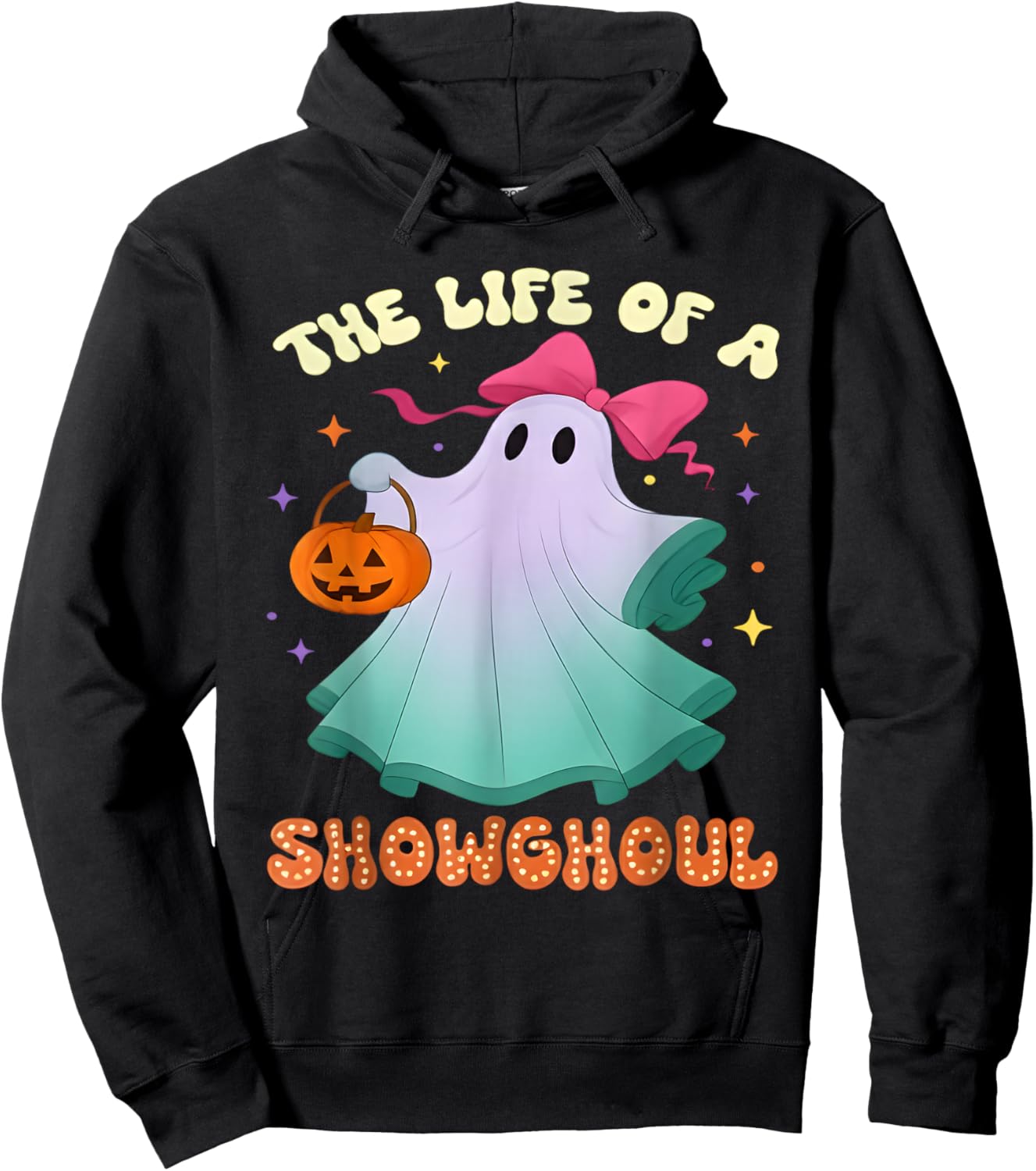 he Life of a Showghoul Retro Halloween Show Ghosts Girl Hoodie - Hoodie | Black