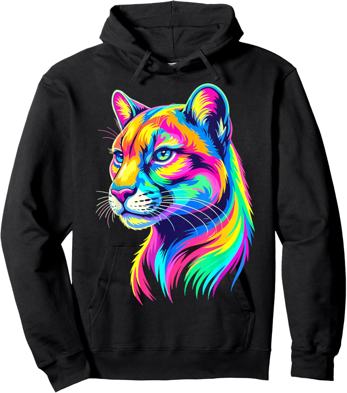 Colorful Art Puma Hoodie - Hoodie | Black