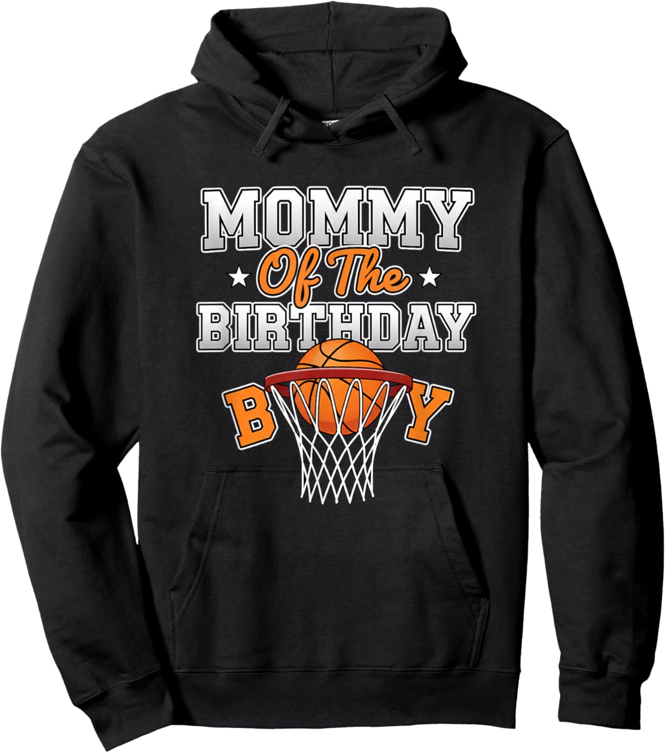 Mythical & Prehistoric Mommy of The Birthday Boy Basketball Hoodie - Hoodie | Black