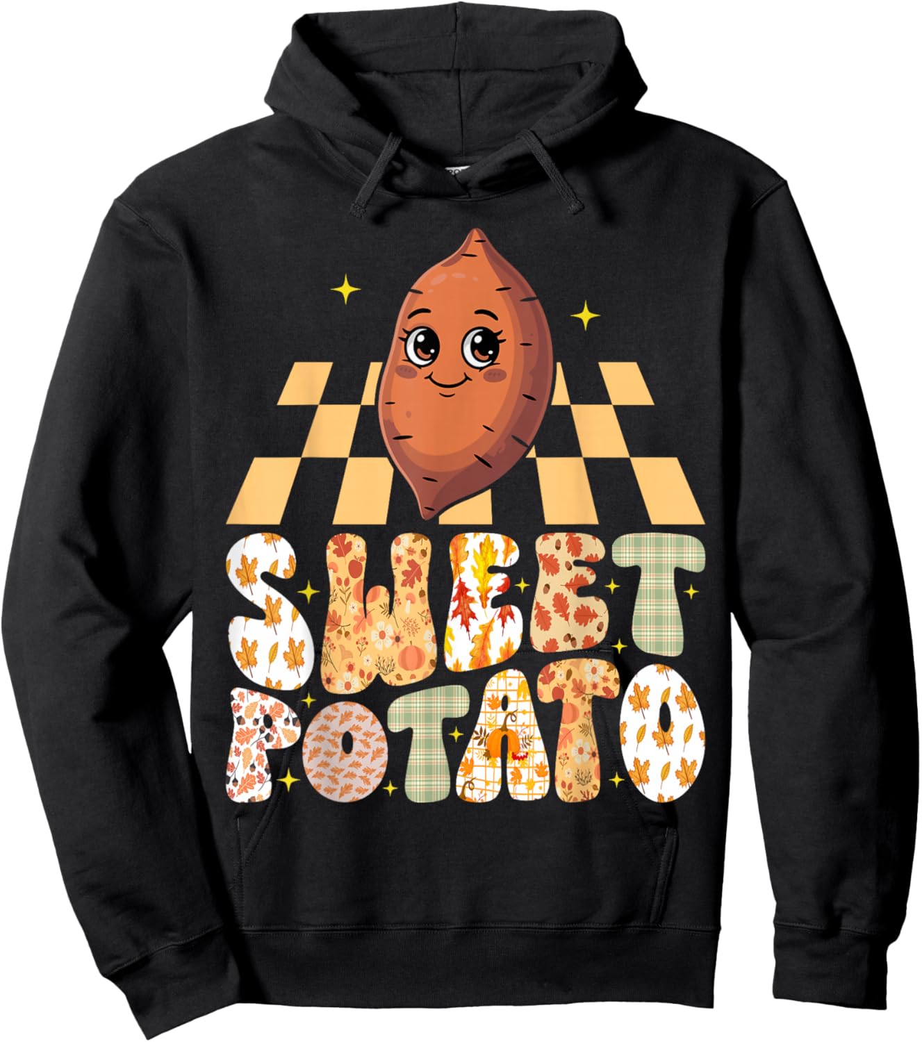 Sweet Potato Couple Matching Funny Thanksgiving Women Hoodie - Hoodie | Black