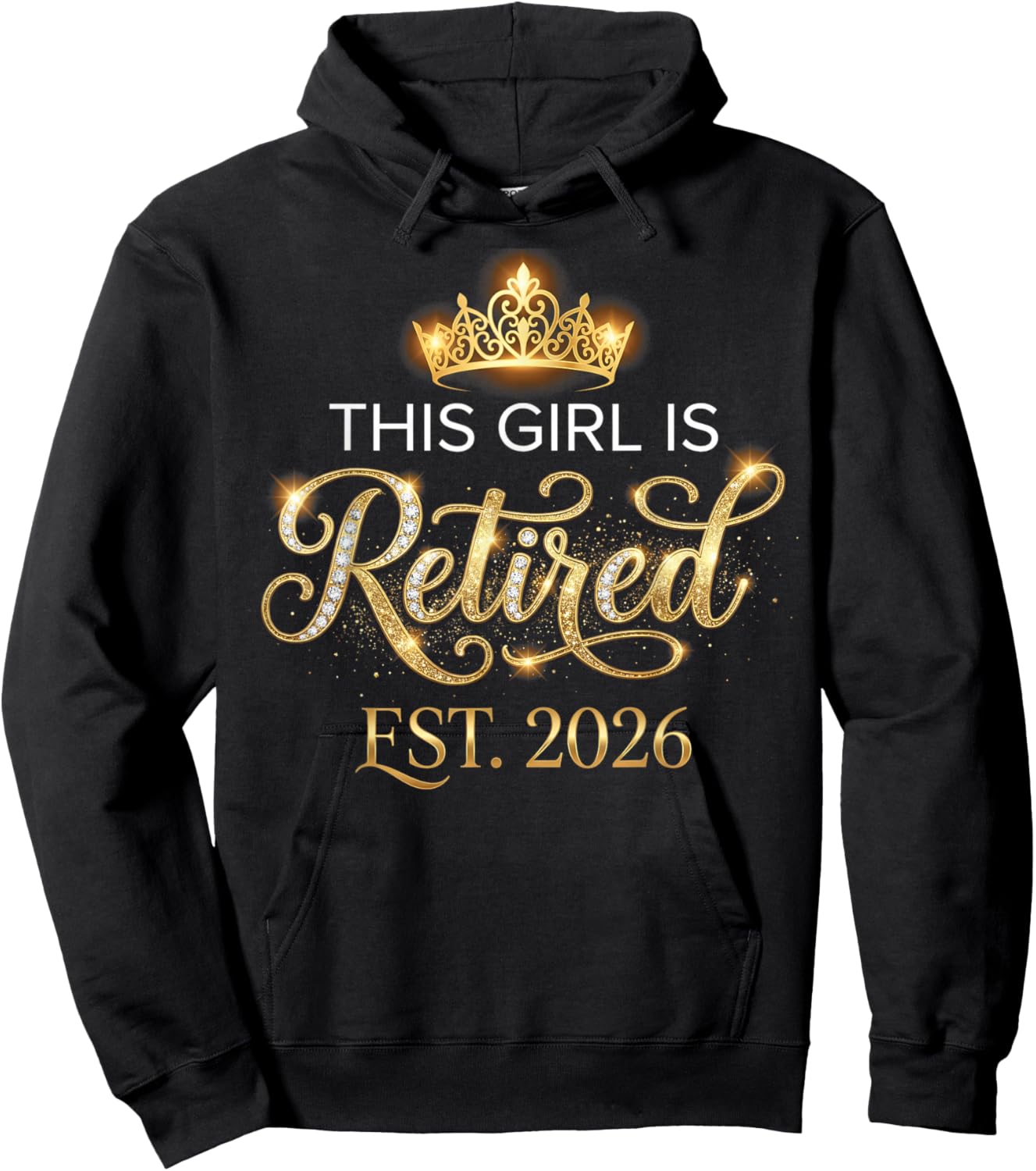 New Chapter This Girl is Retired Est 2026 Pensioner Hoodie - Hoodie | Black