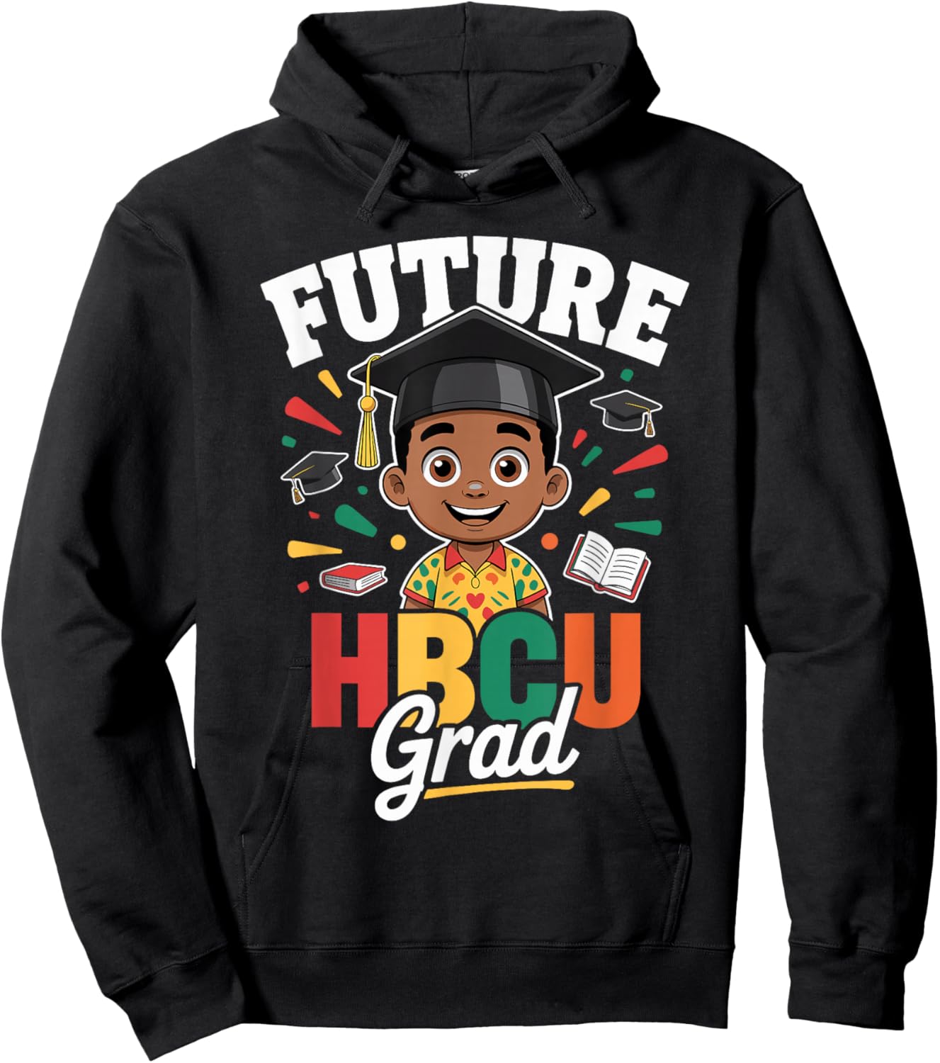 Future HBCU Grad Black Boy HBCU Toddler Kids Graduation Hoodie - Hoodie | Black
