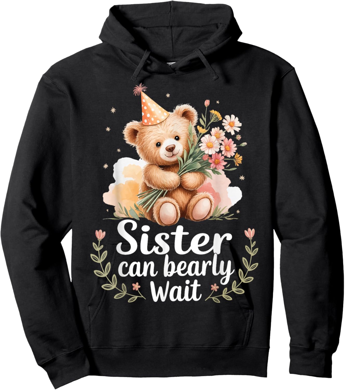 Sister Can Bearly Wait Hoodie - Hoodie | Black
