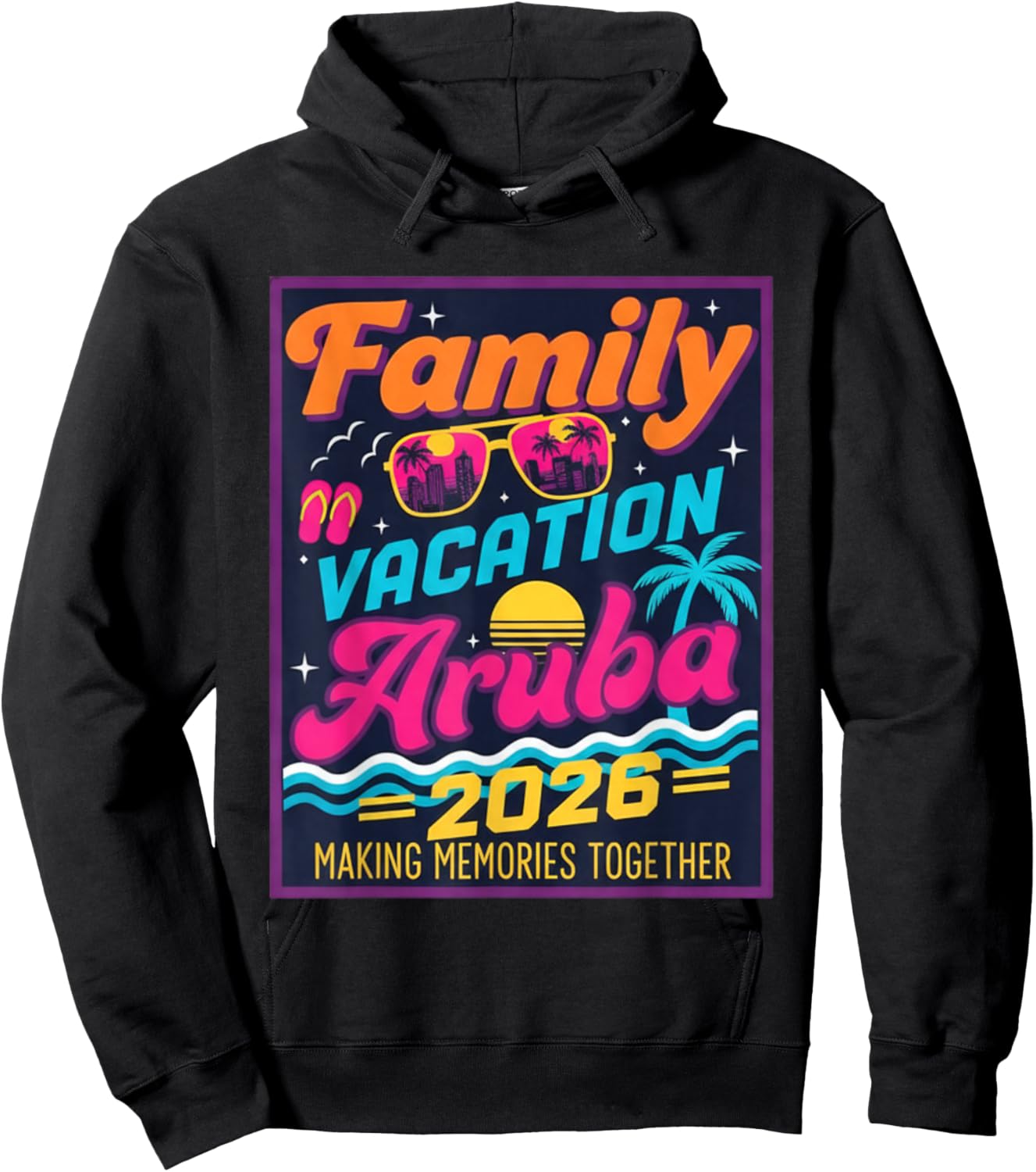 Family Vacation 2026 Aruba Matching Summer Vacation Women Hoodie - Hoodie | Black