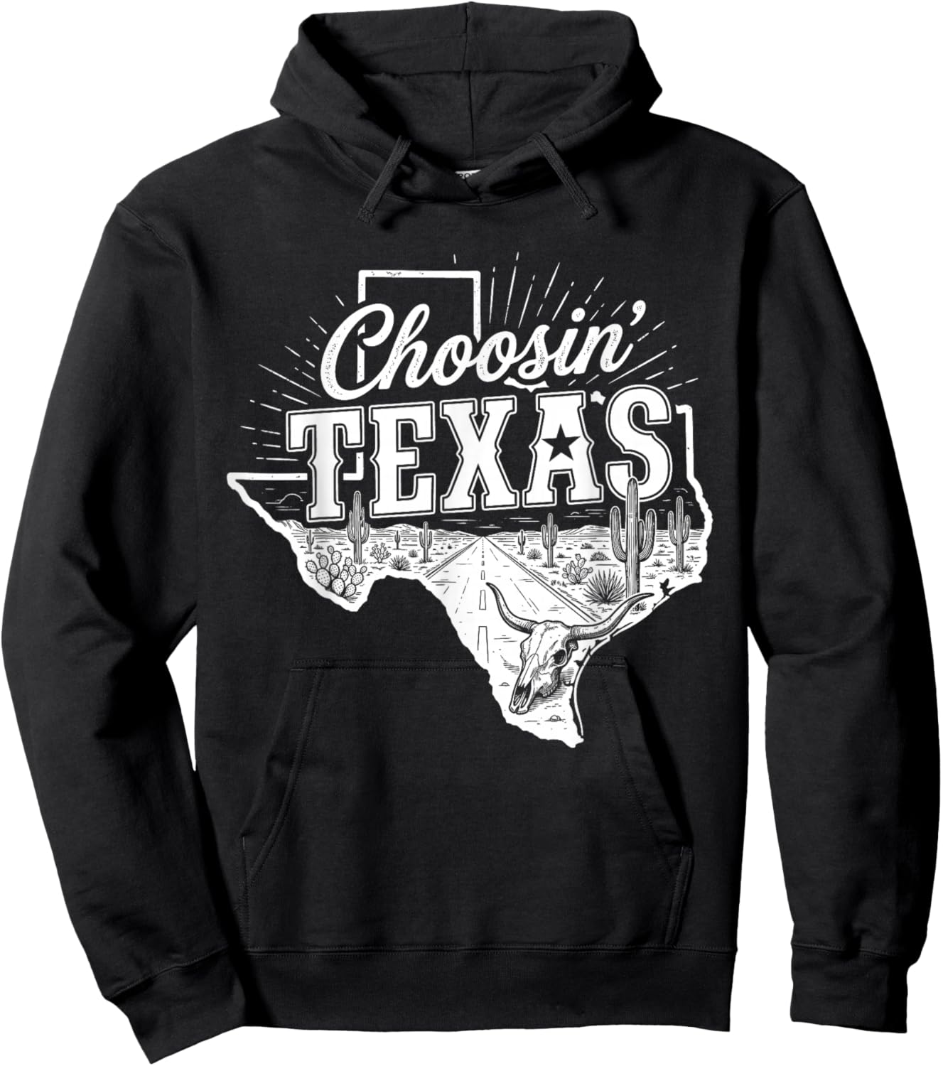 Western Choosing Texas Choosin' Texas Hoodie - Hoodie | Black
