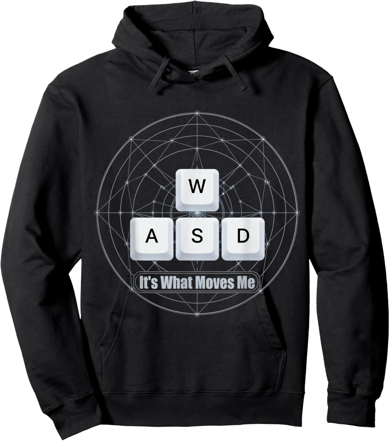 WASD It's What Moves Me - Funny PC Gamer Computer Nerd Hoodie - Hoodie | Black