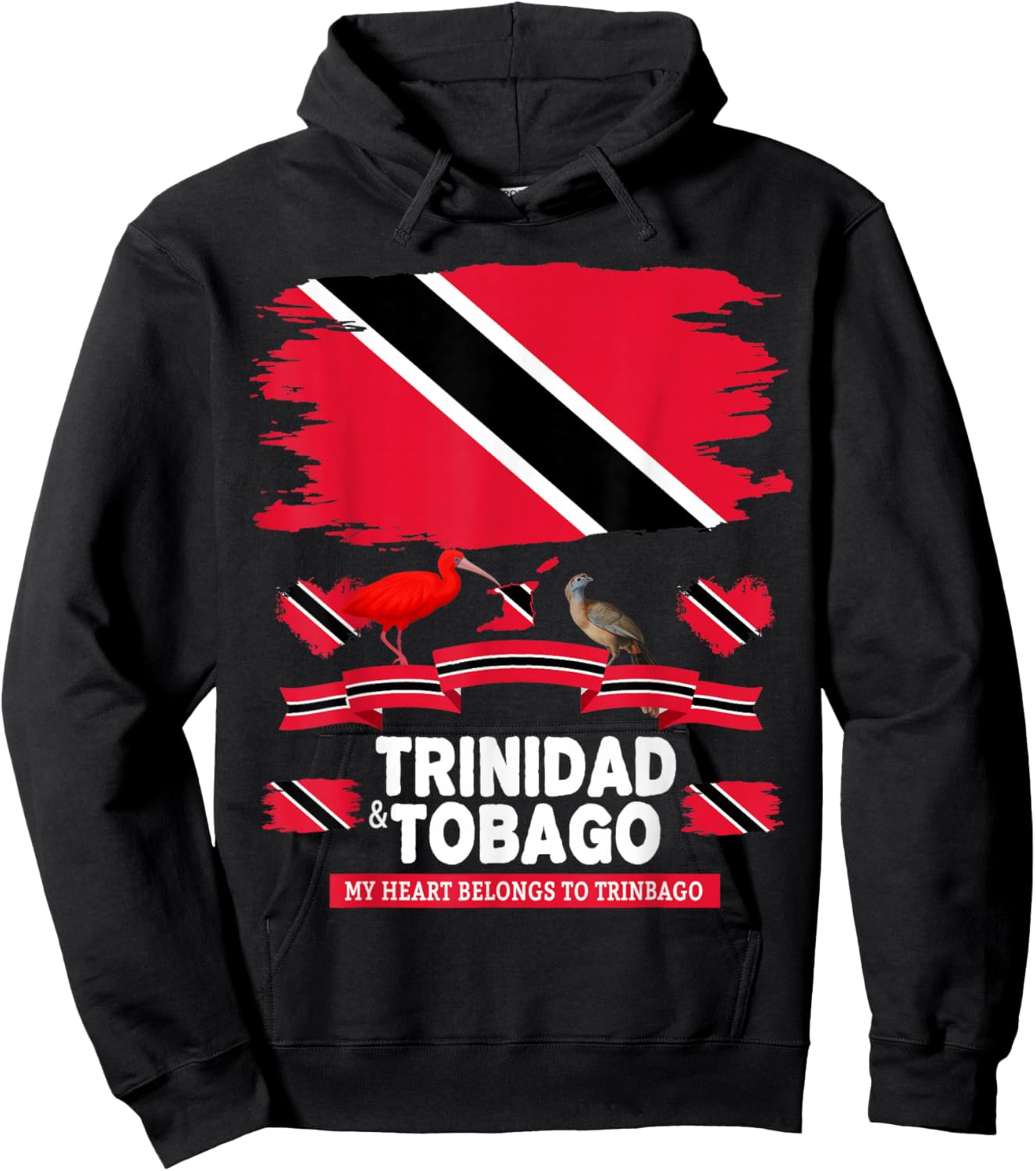Trinidad Flag Outfit Idea for Kids Trinidad & Tobago Culture Hoodie - Hoodie | Black