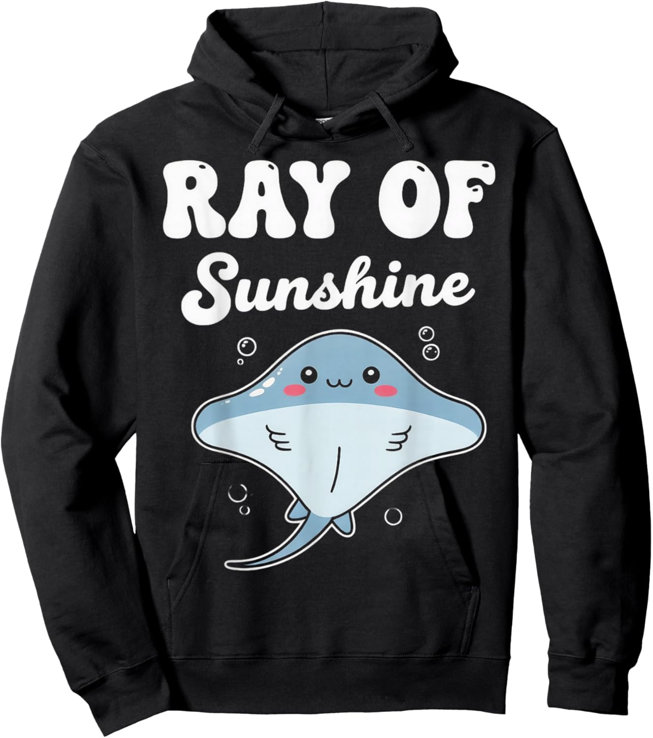 Ray of Sunshine Stingray Sea Ocean Stingray Animal Manta Ray Hoodie - Hoodie | Black
