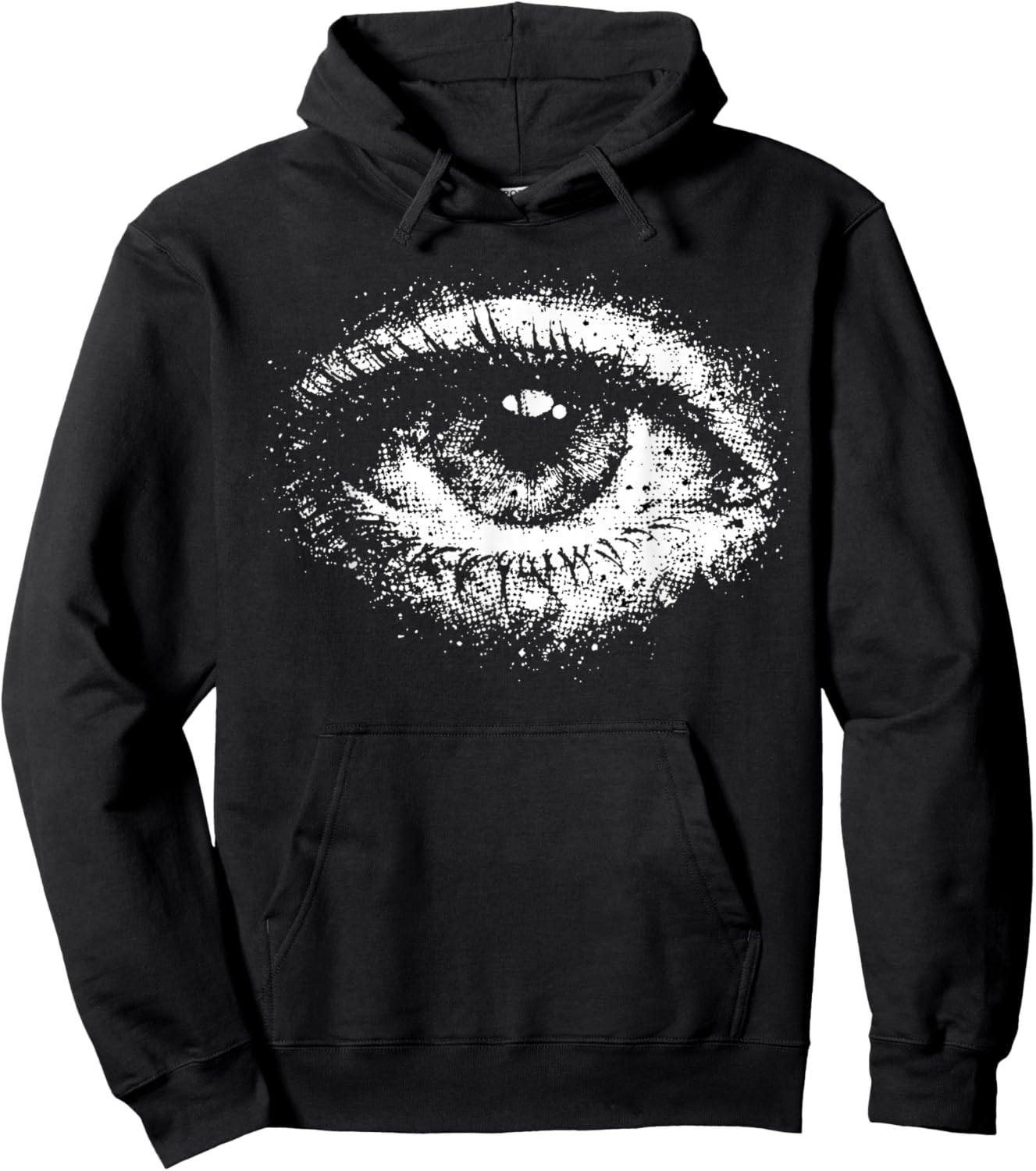 Cyber Goth y2k Occult Eye Aesthetic Dark Art Vintage 2000s Hoodie - Hoodie | Black