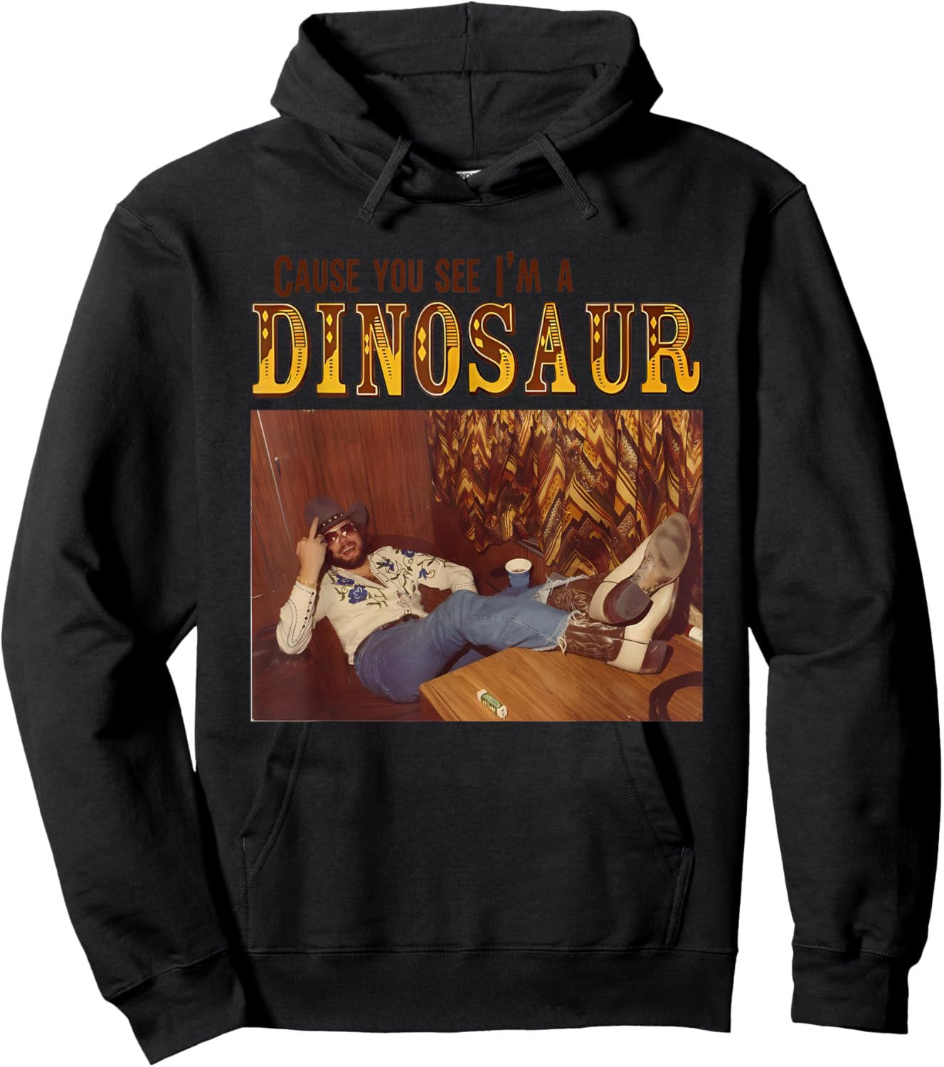 Cause You See I'm A Dinosaur Hoodie - Hoodie | Black