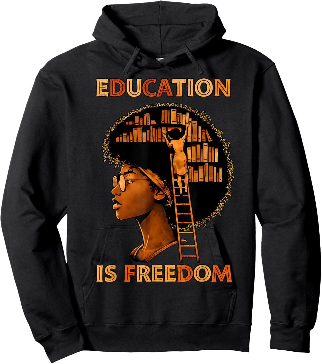 Education is Freedom Black Teacher Book Black History Month Hoodie - Hoodie | Black