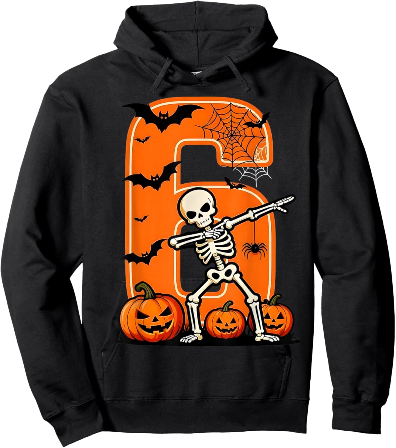 Six Seven Meme Couple Matching Skeleton Pumpkin Halloween Hoodie - Hoodie | Black