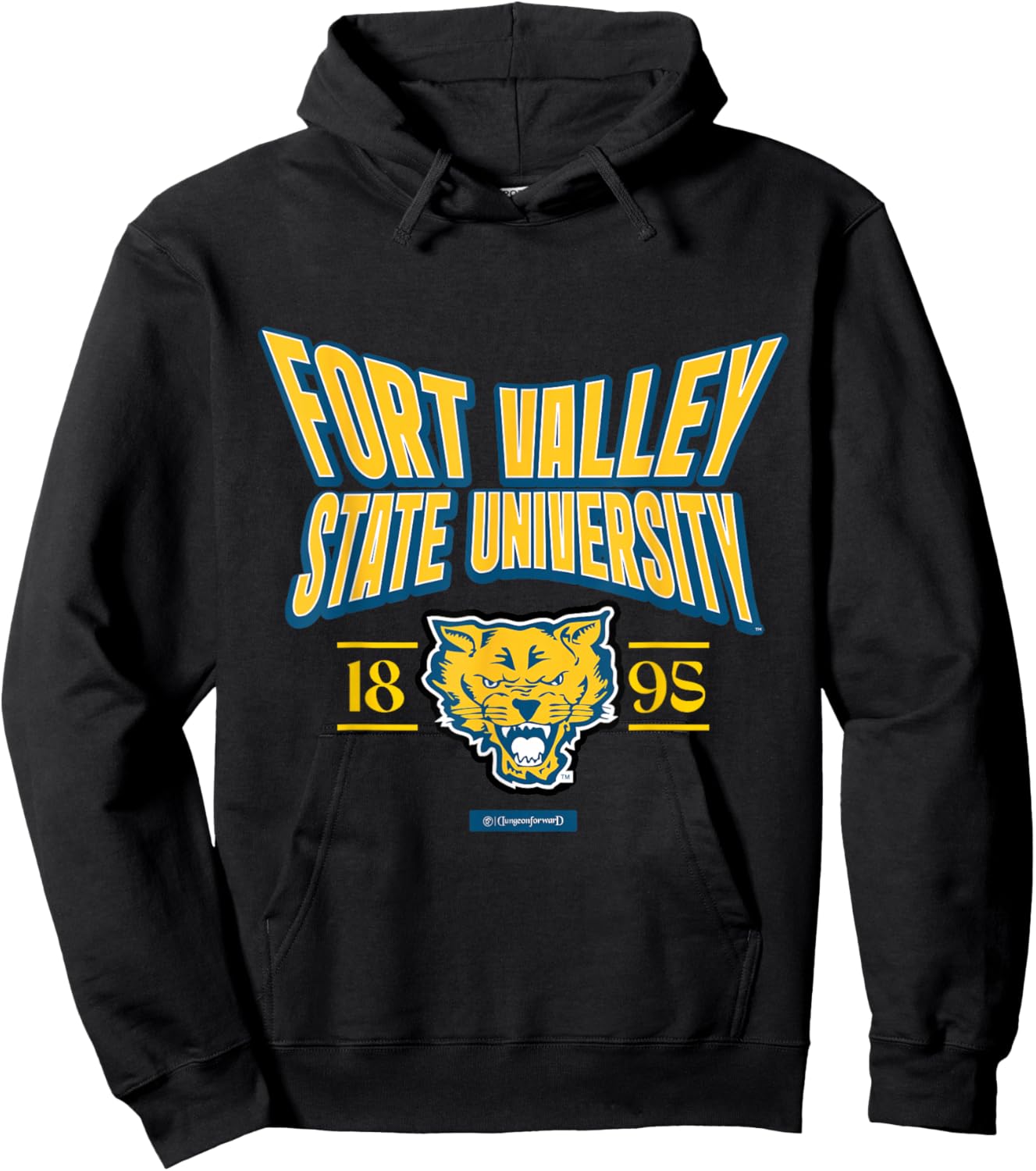 Fort Valley State University Stretch Emblem HBCU Hoodie - Hoodie | Black